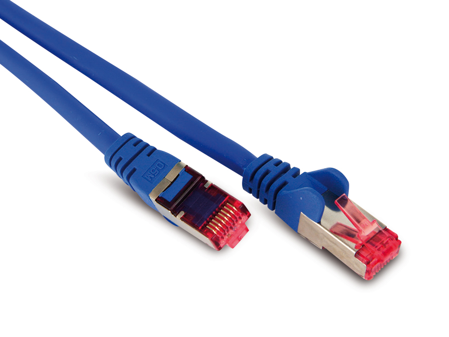 S-IMPULS CAT.6a Patchkabel, halogenfrei, GHMT zertifiziert, 0,25 m, blau