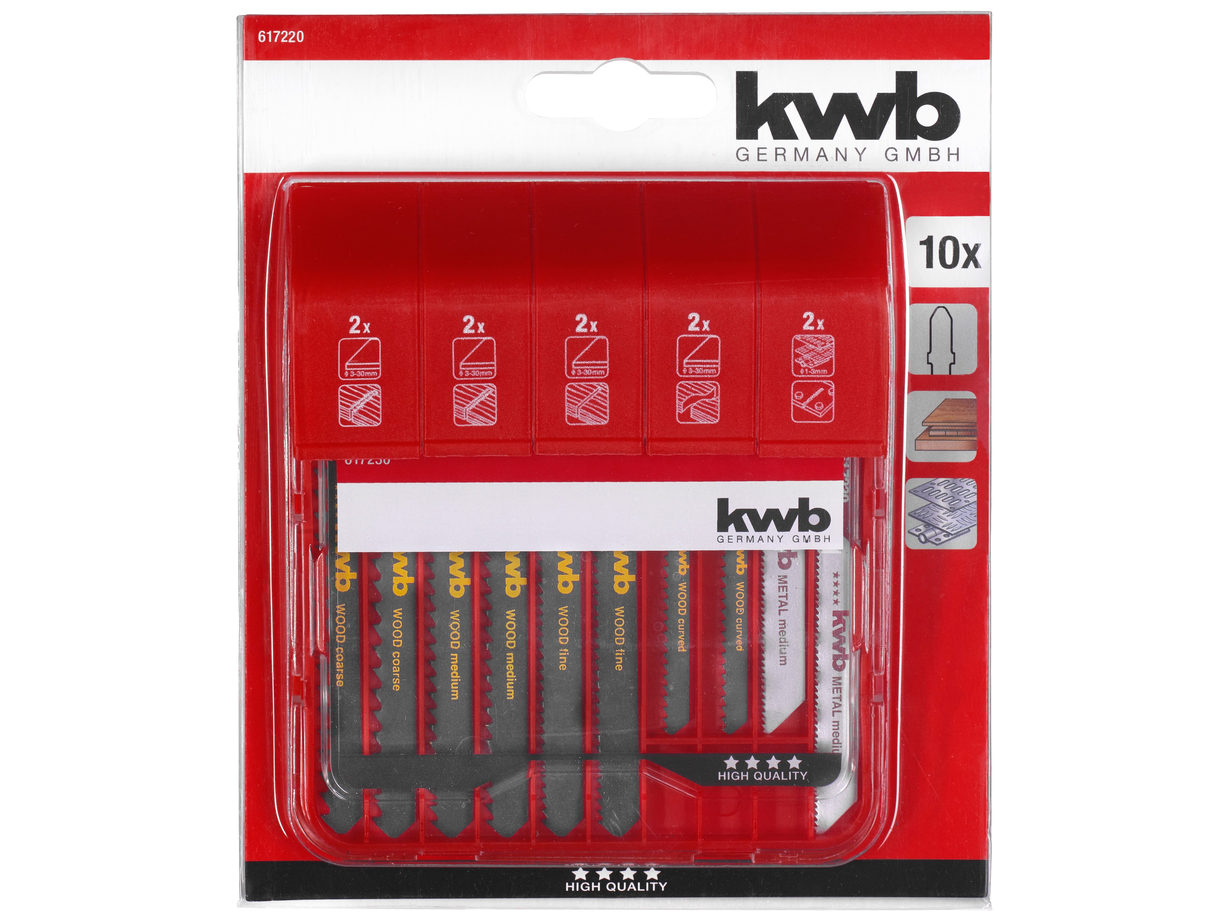 KWB Stichsägeblätter-Set, 617220, 10-teilig