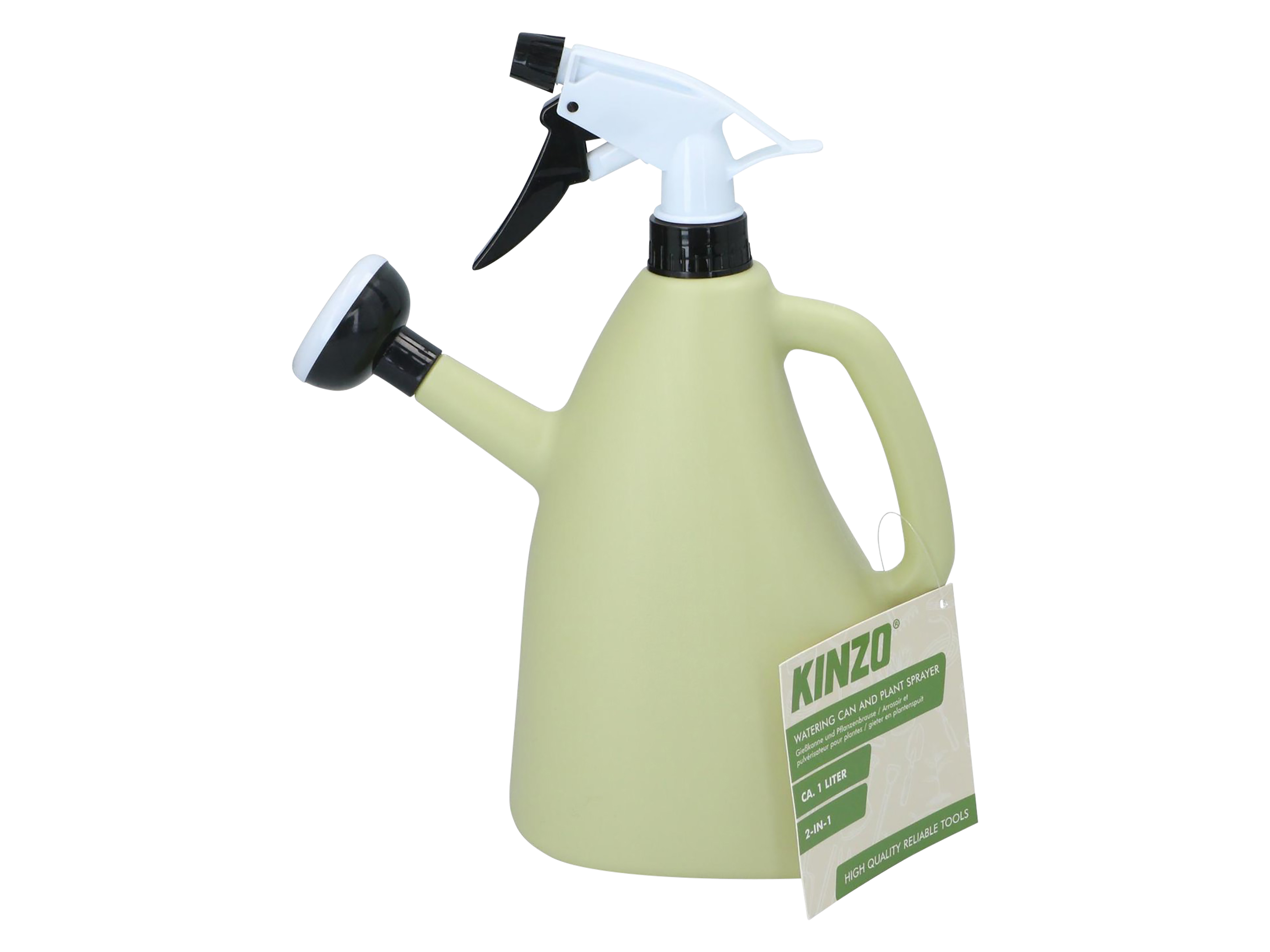 KINZO Gießkanne und Pflanzenbrause, Grün, 1 L KINZO Gießkanne und Pflanzenbrause, Grün, 1 L
