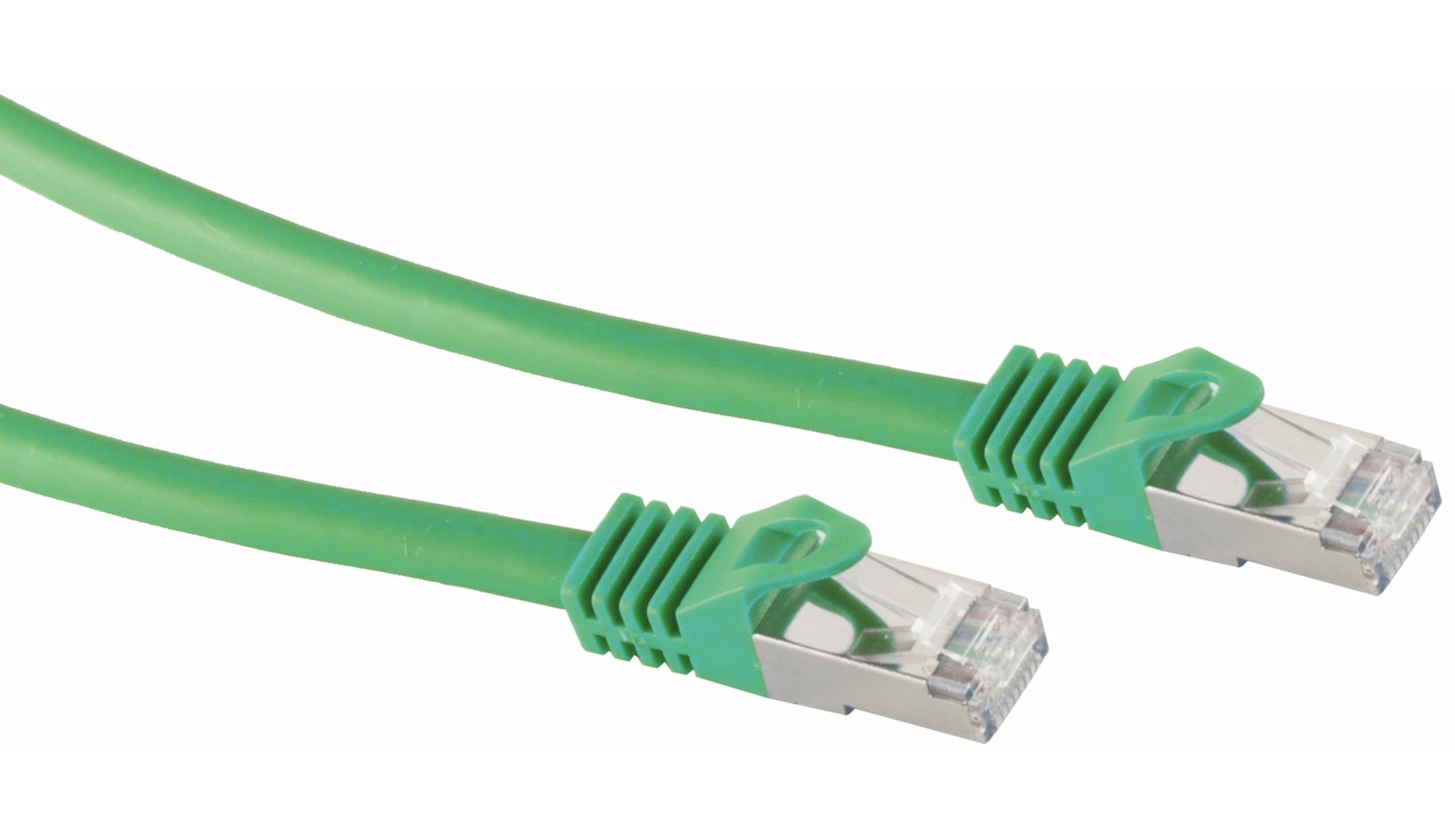 S-IMPULS RJ45 Patchkabel S/FTP (PIMF), m. CAT.7 Rohkabel, 3 m, grün