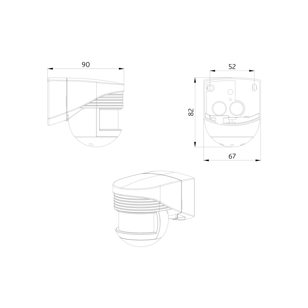 BEG Bewegungsmelder 91102 LC-Click 200, weiß, 200°