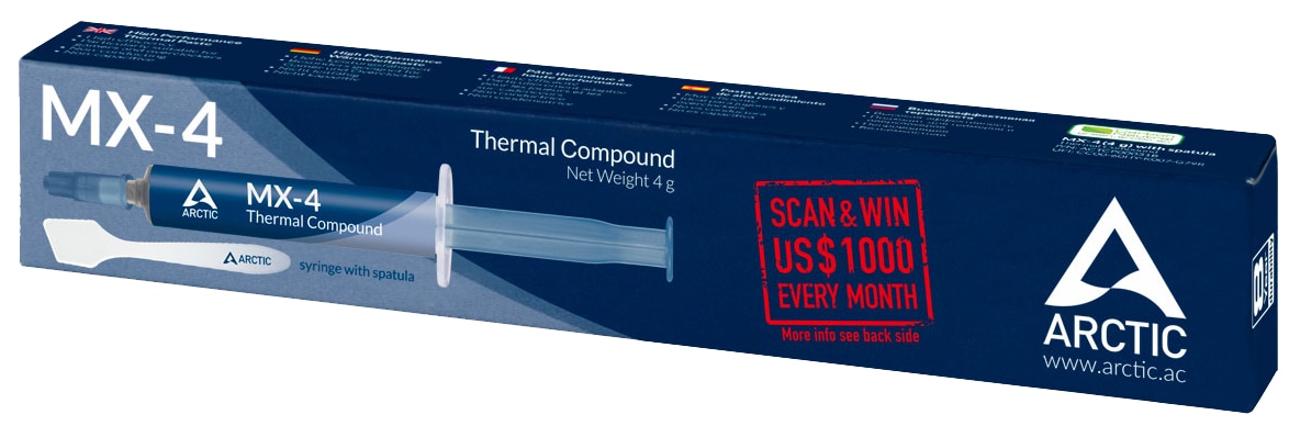 ARCTIC Wärmeleitpaste MX-4 (4gr.) + Spachtel