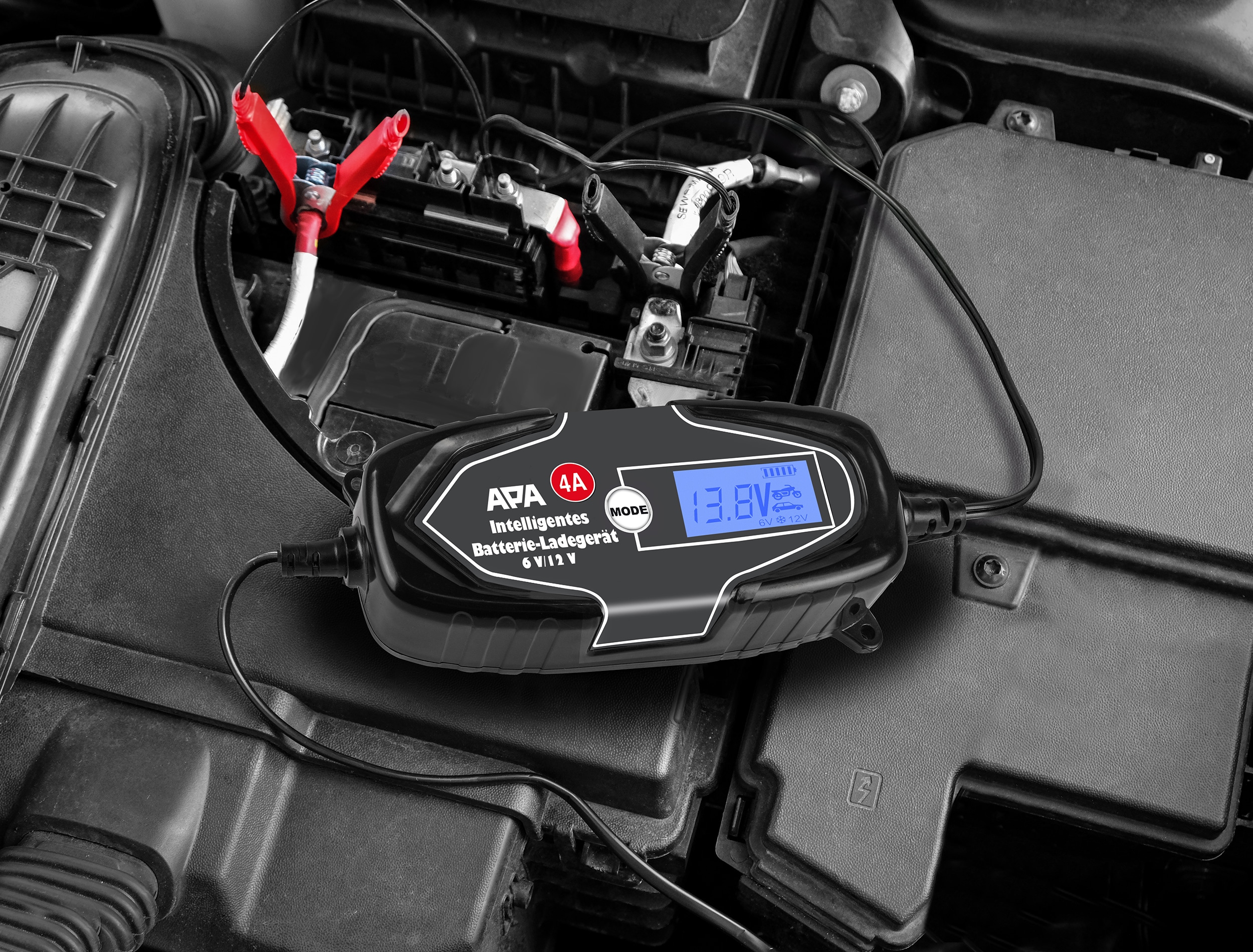 APA Batterie-Ladegerät 16647, 6/12V 4A APA Batterie-Ladegerät 16647, 6/12V 4A