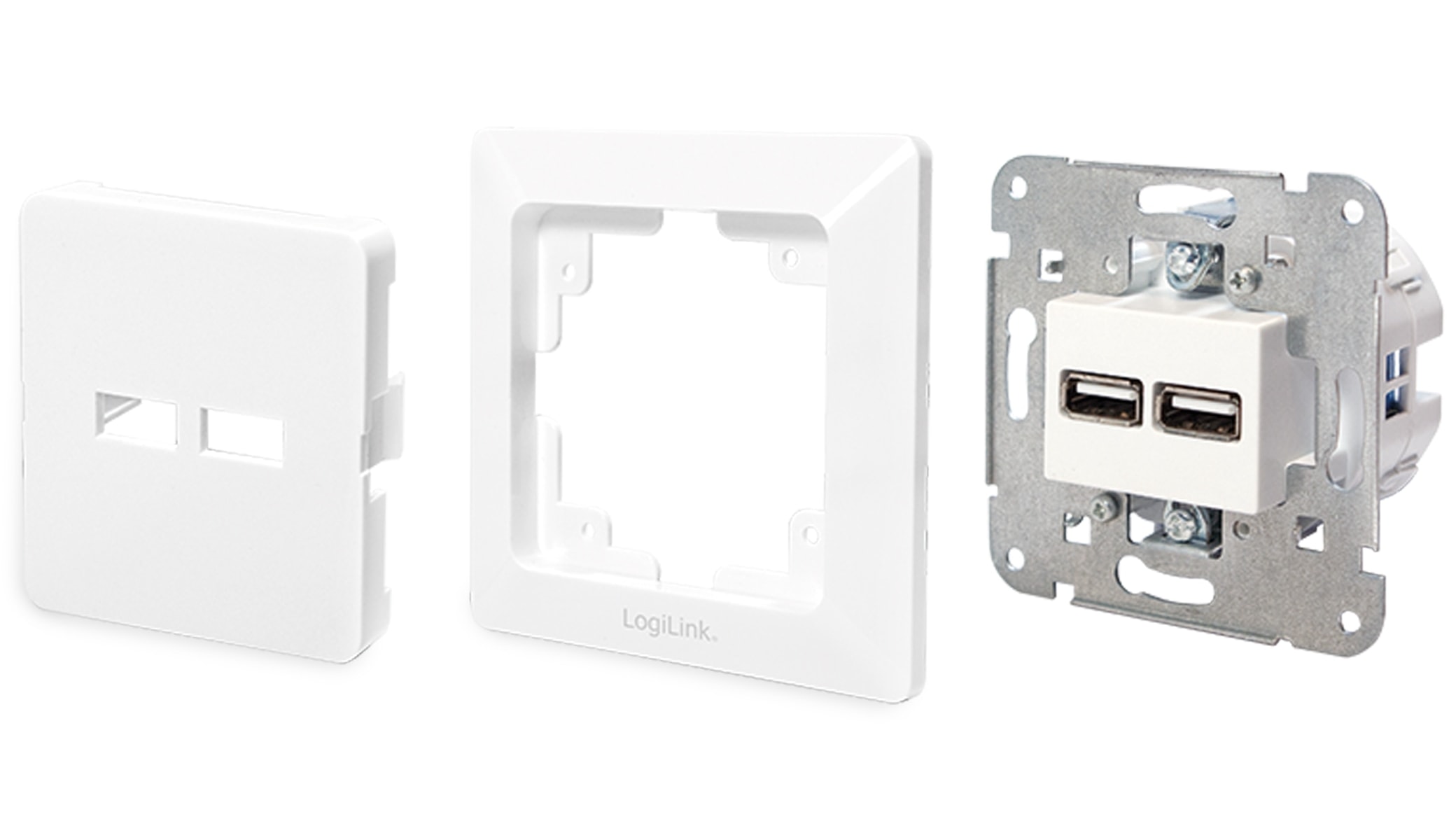 LOGILINK USB-Unterputzdose PA0163, 2x USB