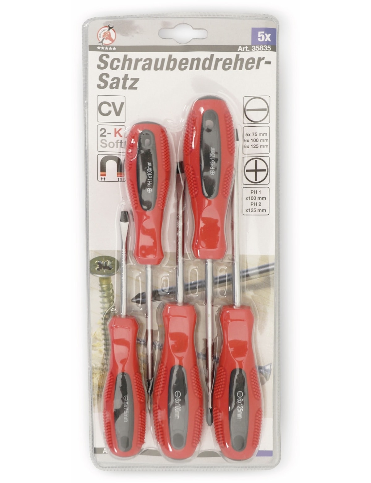 BGS TECHNIC Schraubendreher-Set, 5-teilig