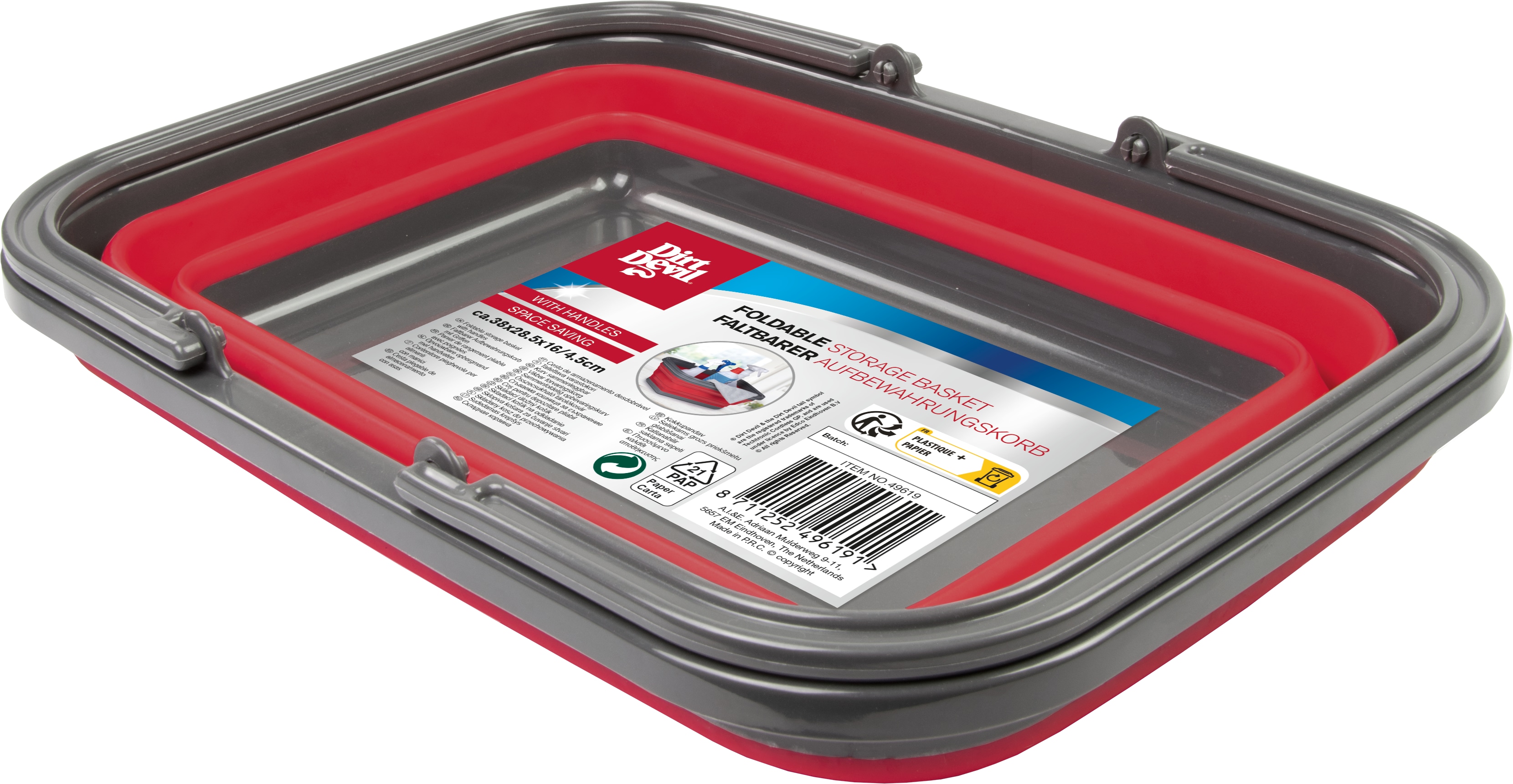 DIRT DEVIL Faltbarer Eimer, rechteckig, 17L