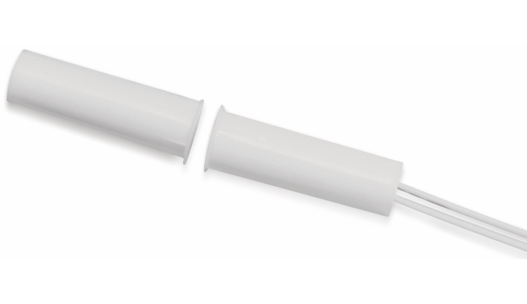 Tür-Fenster- Einlaßkontakt, 30 V/10 W, Ø10x33 mm, Weiß, Kunststoff