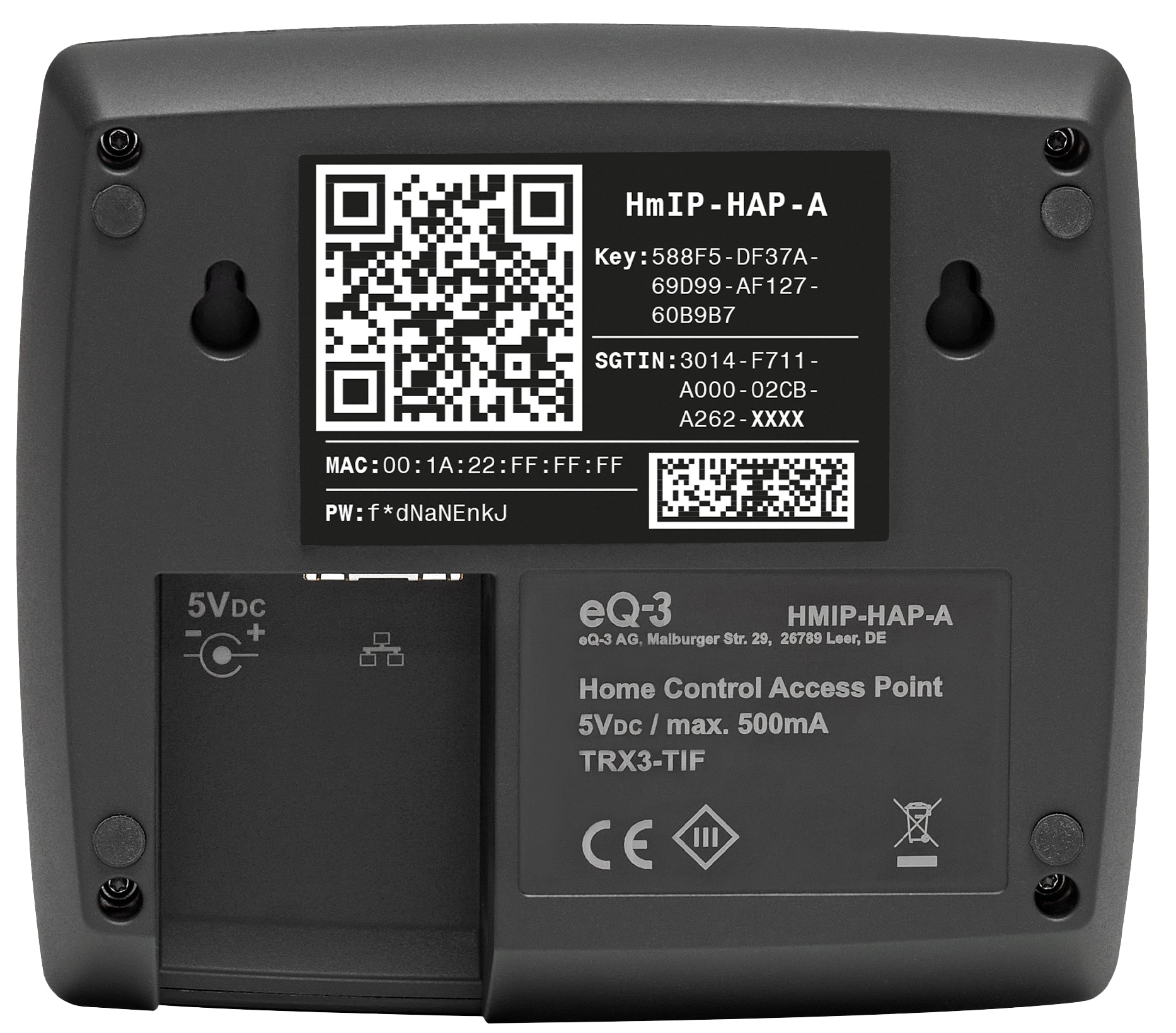 HOMEMATIC IP Access Point 160275A0, anthrazit HOMEMATIC IP Accesss Point 160275A0, anthrazit