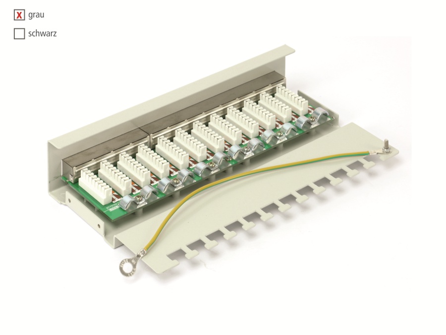 RED4POWER CAT.6a Patchpanel R4-N111G, 12-fach, grau RED4POWER CAT.6a Patchpanel R4-N111G, 12-fach, grau