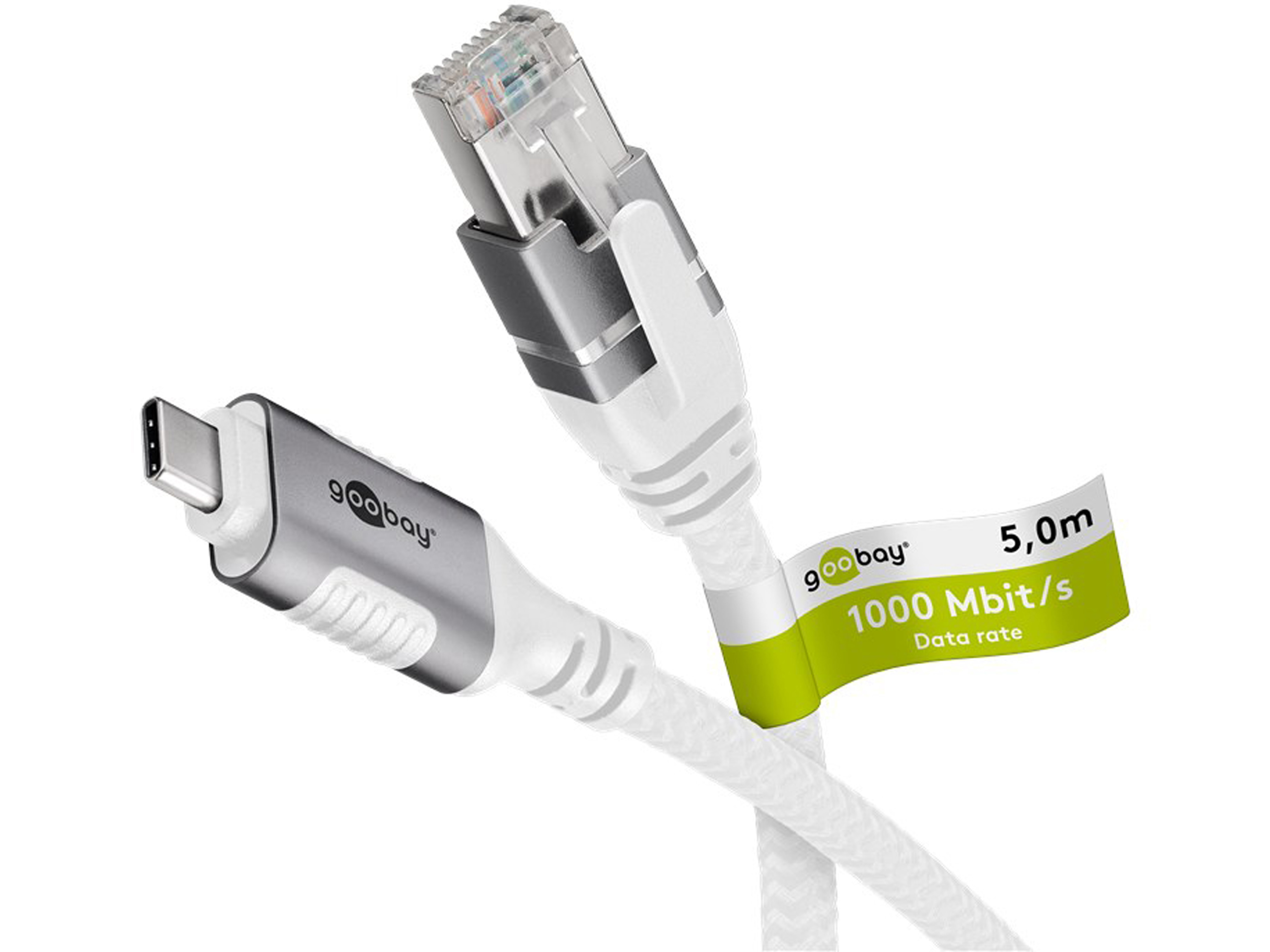 GOOBAY Ethernet-Kabel CAT6 USB-C 3.1 auf RJ45 5m GOOBAY Ethernet-Kabel CAT6 USB-C 3.1 auf RJ45 5m