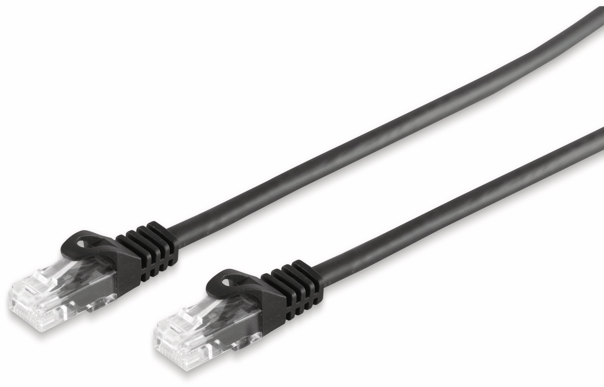 S-IMPULS RJ45 Patchkabel CAT 7 Rohkabel U/UTP, schwarz, 15 m