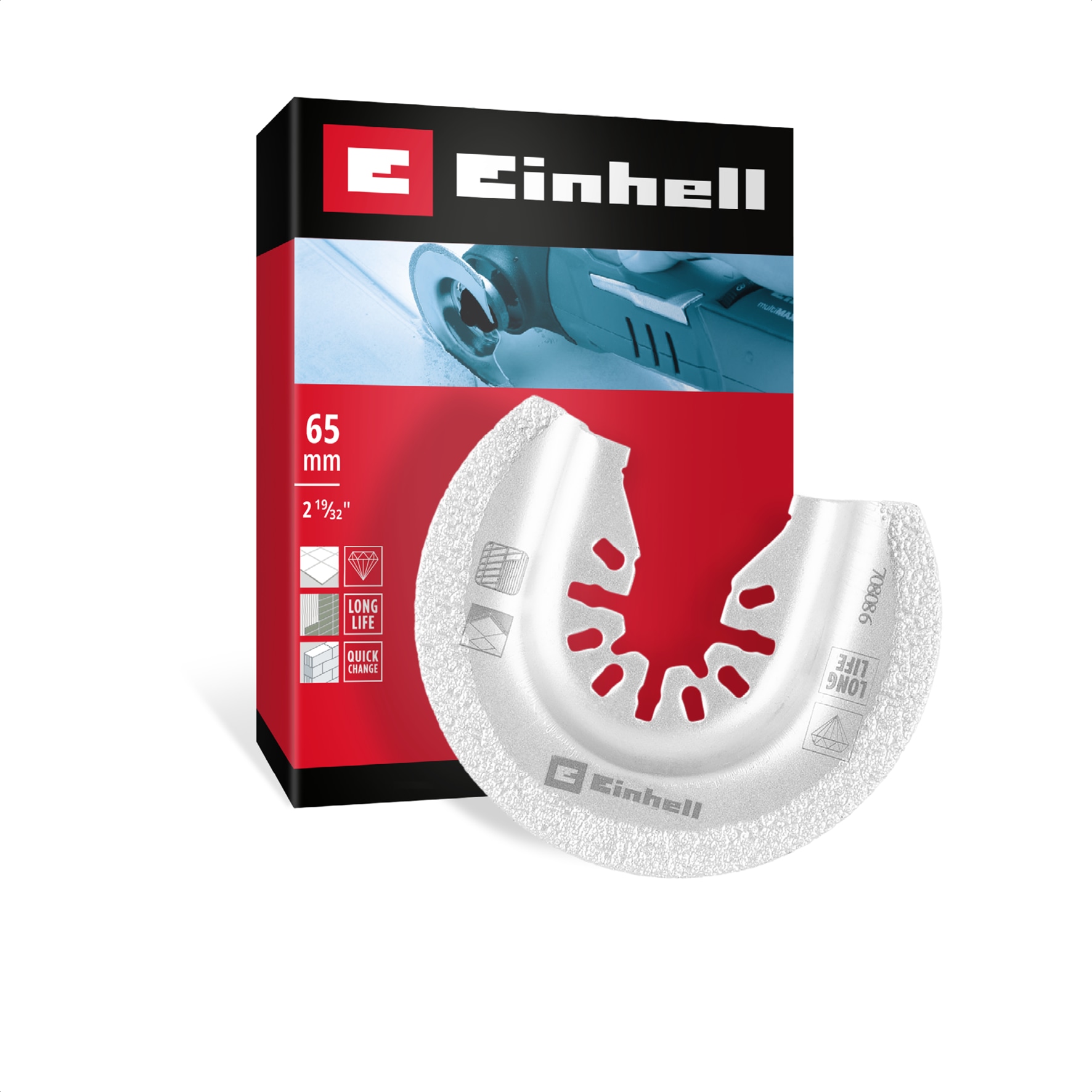 EINHELL Hartmetall-Sägeblatt, 708086, halbrund, 65 mm