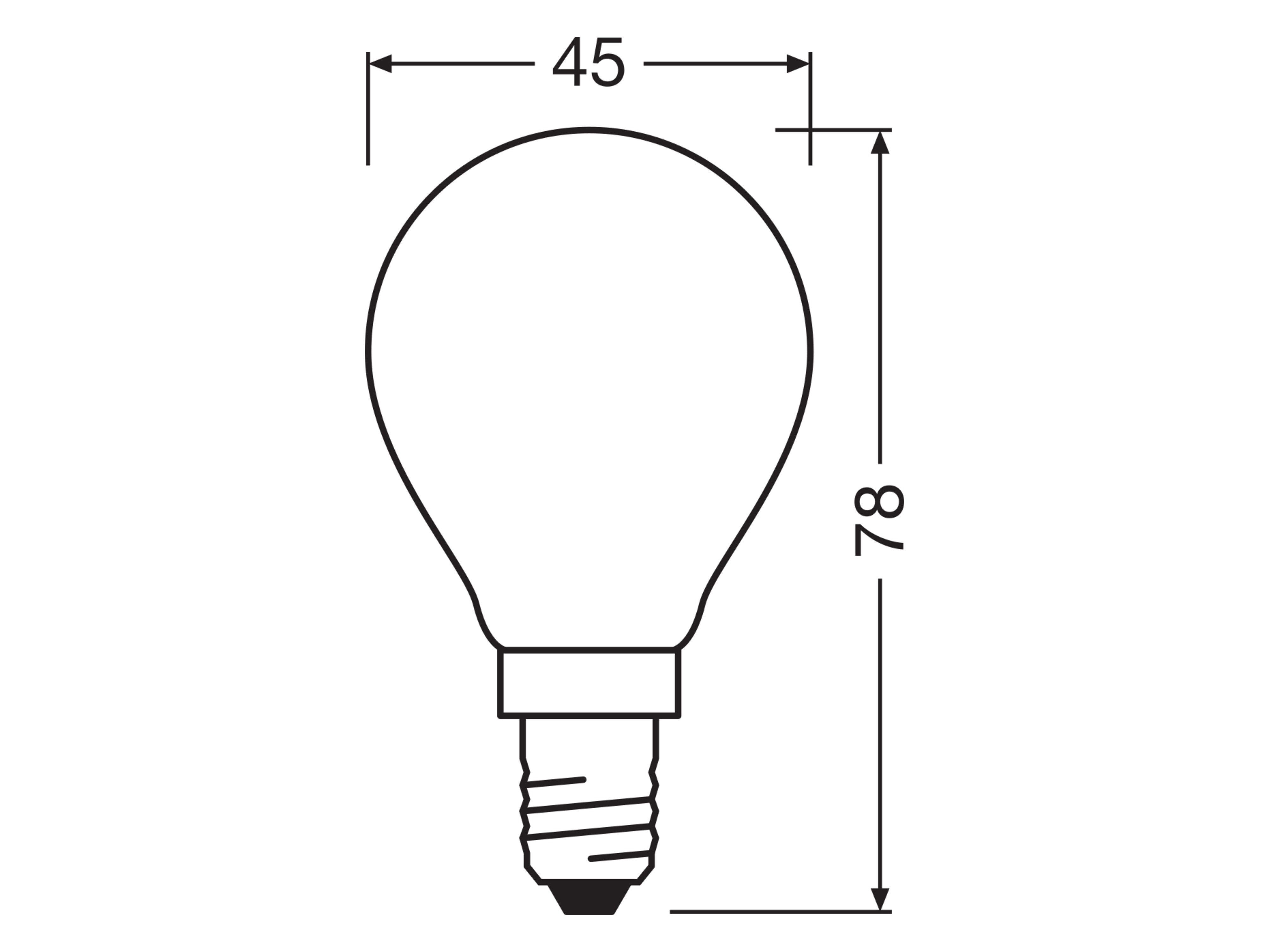OSRAM Led-Lampe, E14, 2,8W, 2700K, EEK: F, 250lm, Warmweiß
