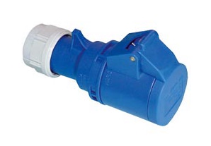 PCE CEE Kupplung Shark, 3-polig, 230 V, 16 A, IP44 PCE CEE Kupplung Shark, 3-polig, 230 V, 16 A, IP44
