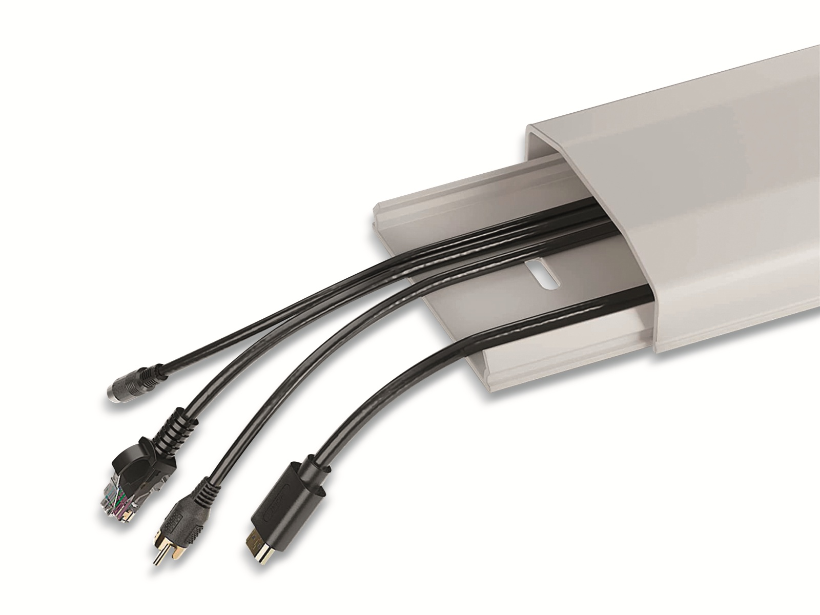 PUREMOUNTS Kabelkanal PM-CCP-100W, 1 m, Kunststoff, weiß