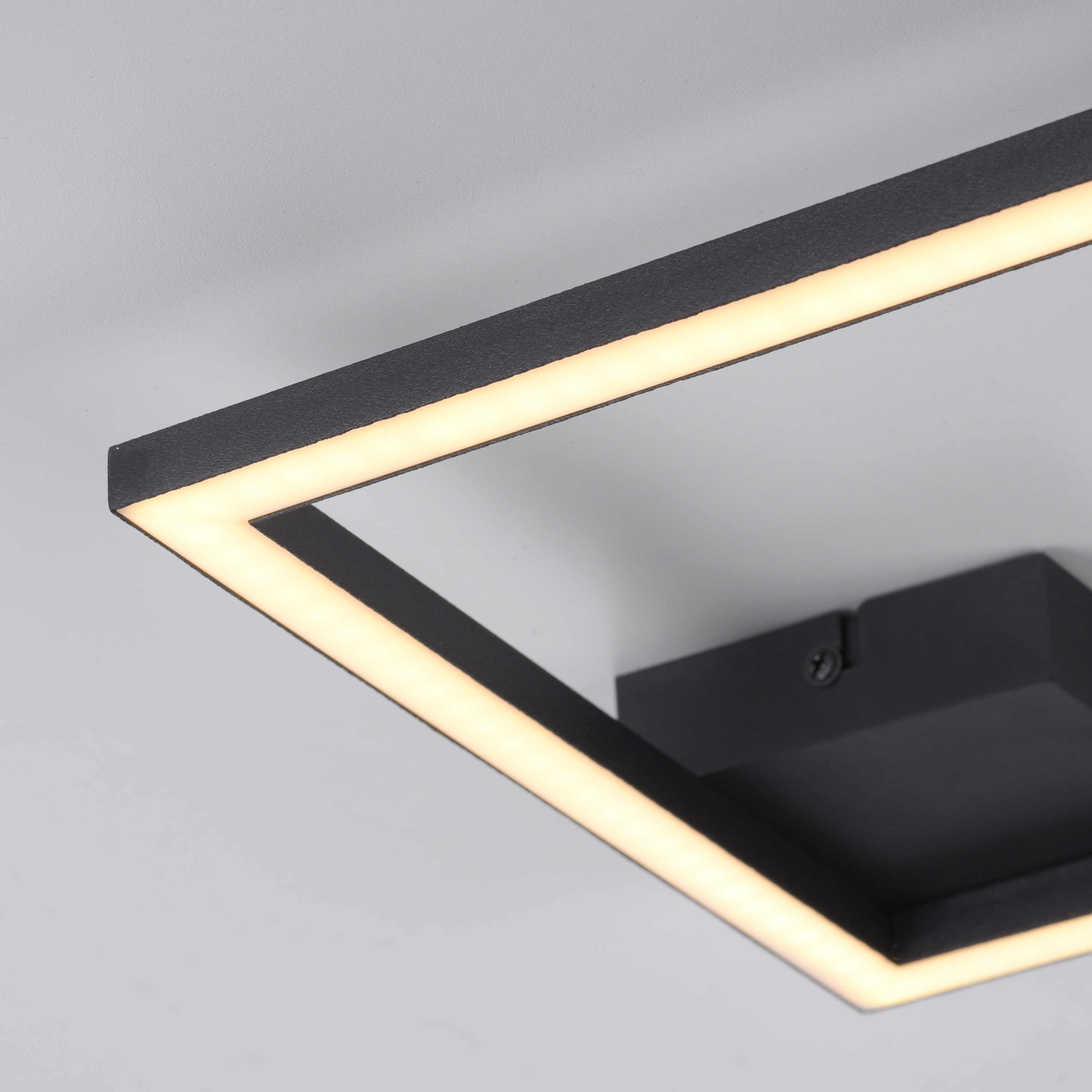 JUST LIGHT LED-Deckenleuchte 14707-18, 10W, 3000K, 1370lm, warmweiß, IP20, schwarz