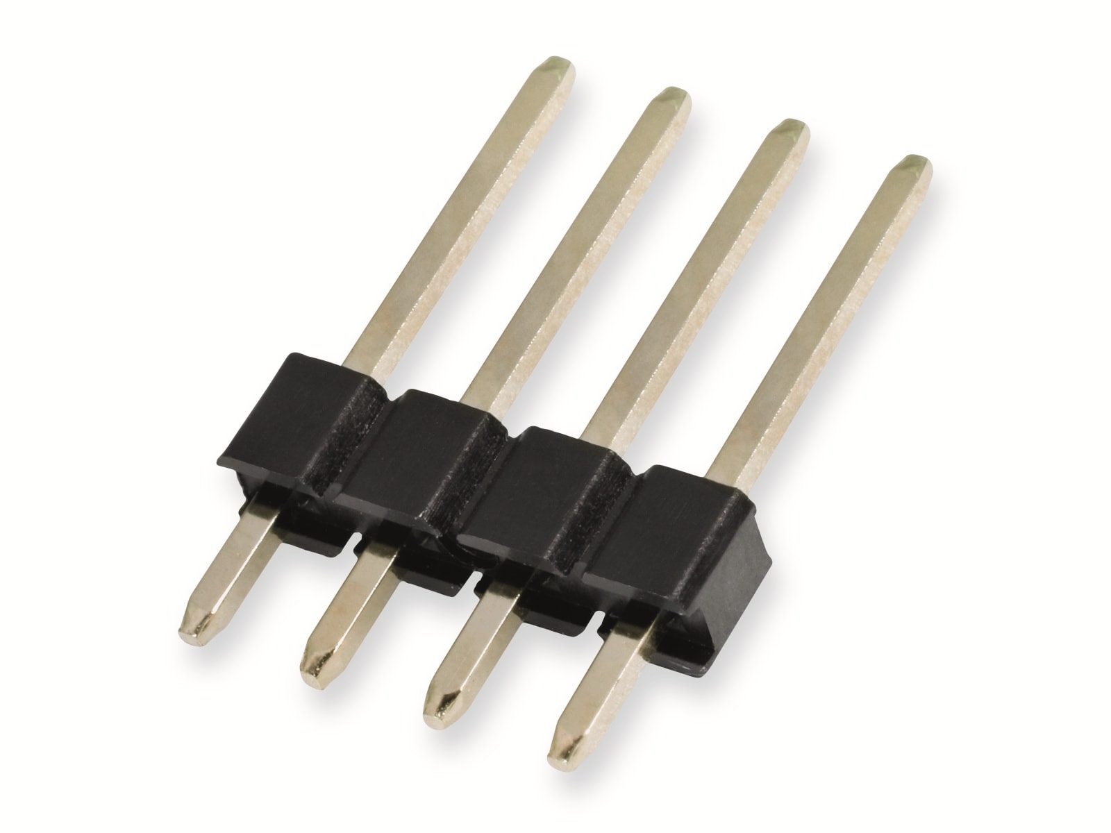 Stiftleiste, vergoldet, 1x 4-polig, 10 Stück