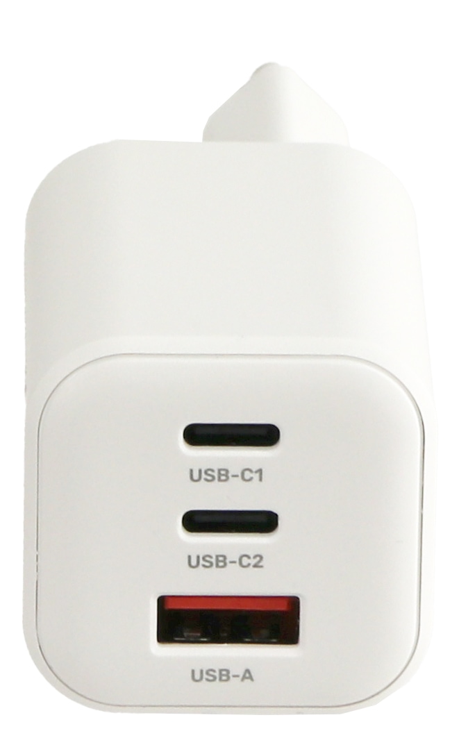 QUATPOWER USB-Ladegerät P816, 65 W, 3-fach, 2 x USB-C, 1 x USB-A, weiß