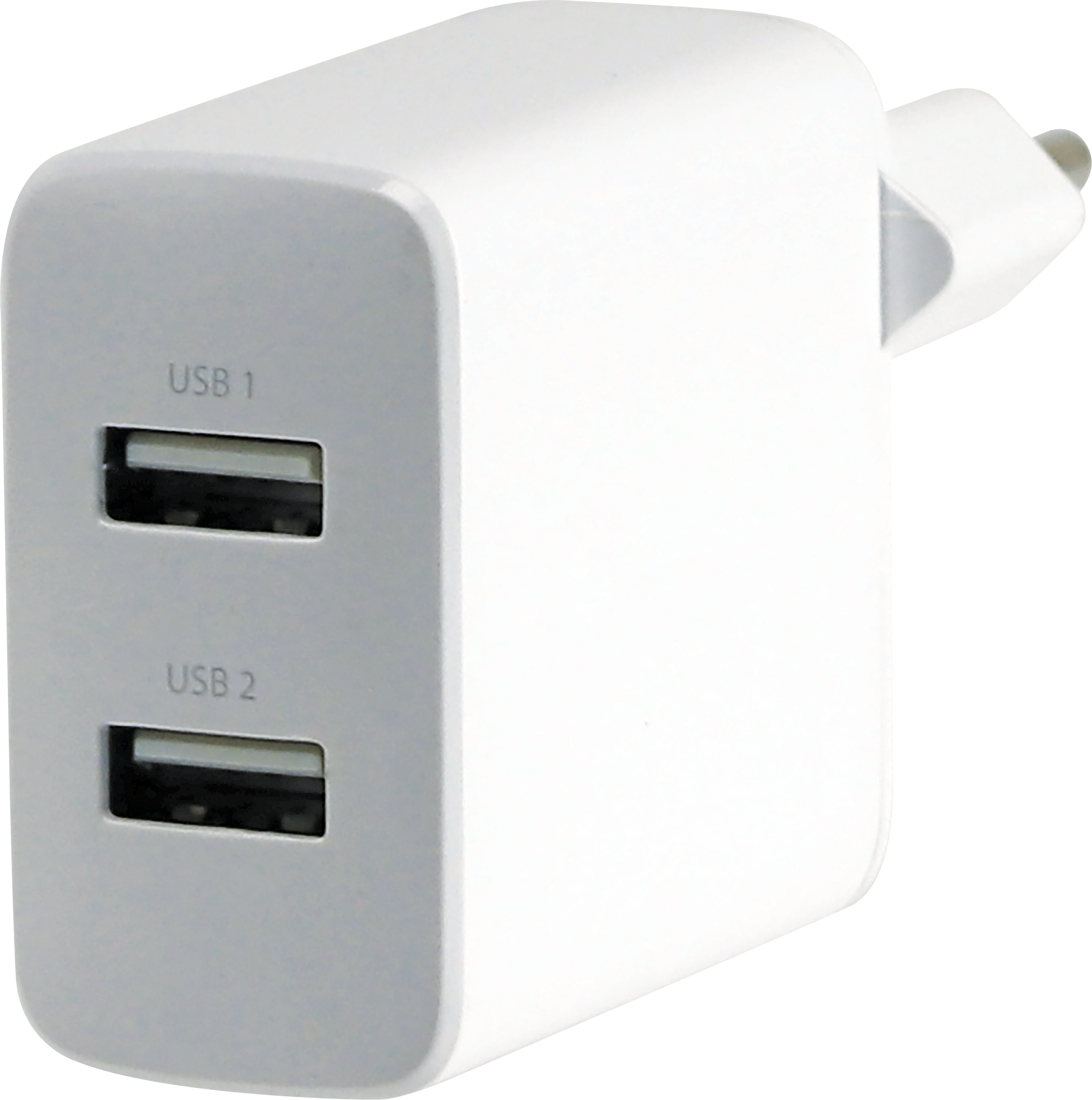 USB-Ladegerät, Dual, 2x 5V/2,4A, 24W, weiß USB-Ladegerät, Dual, 2x 5V/2,4A, 24W, weiß