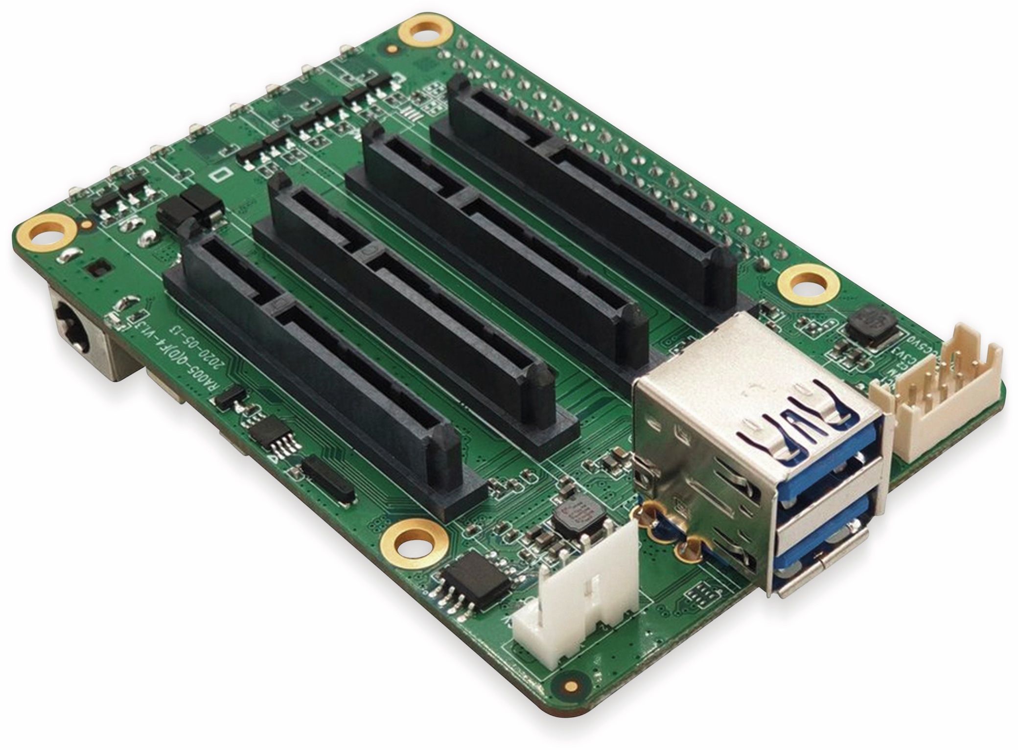 RASPBERRY PI 4 SATA Quad HAT NAS Platine für Netzwerkspeicher RASPBERRY PI 4 SATA Quad HAT NAS Platine für Netzwerkspeicher