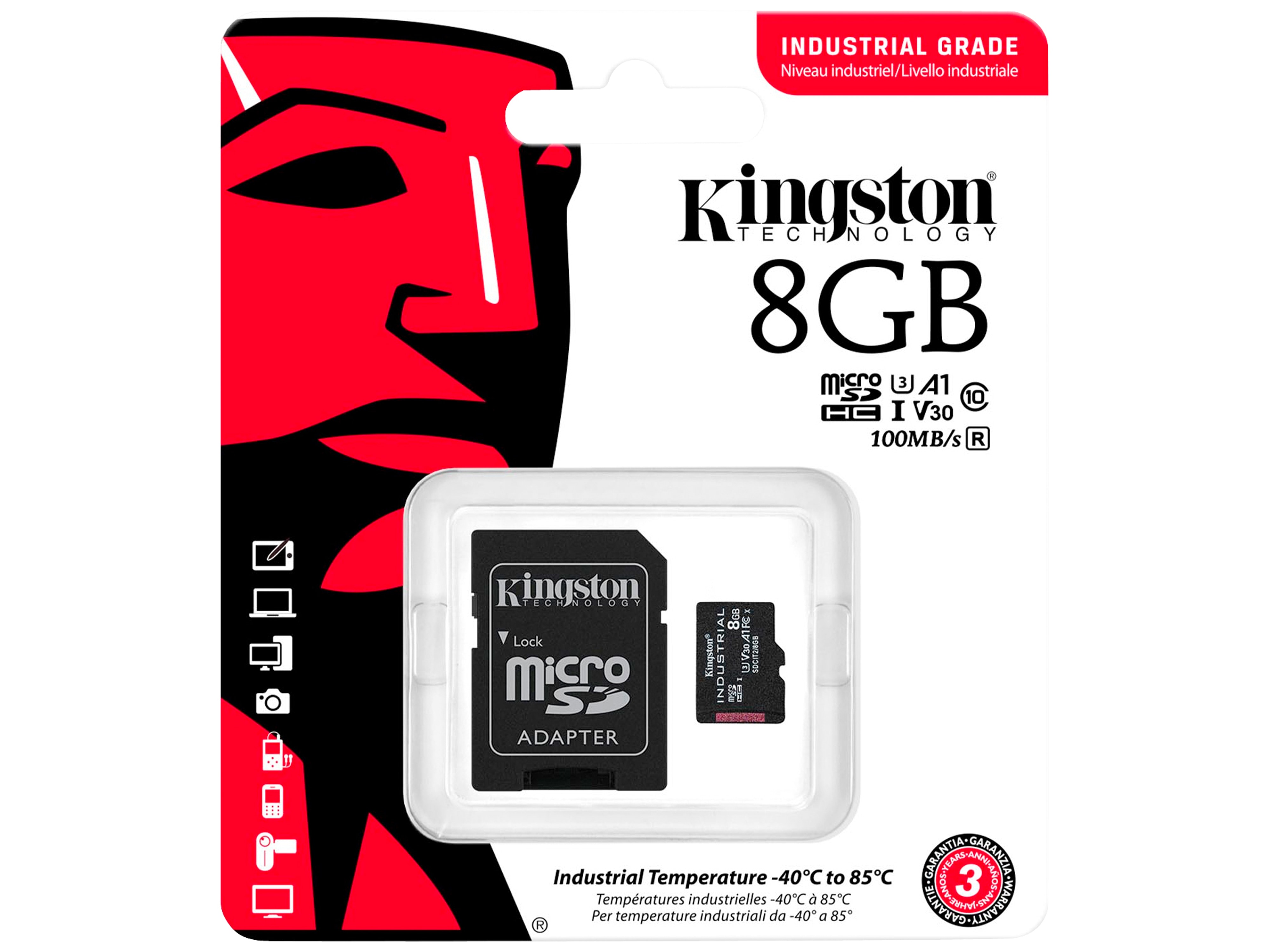 KINGSTON MicroSDHC Karte Industrial 8GB