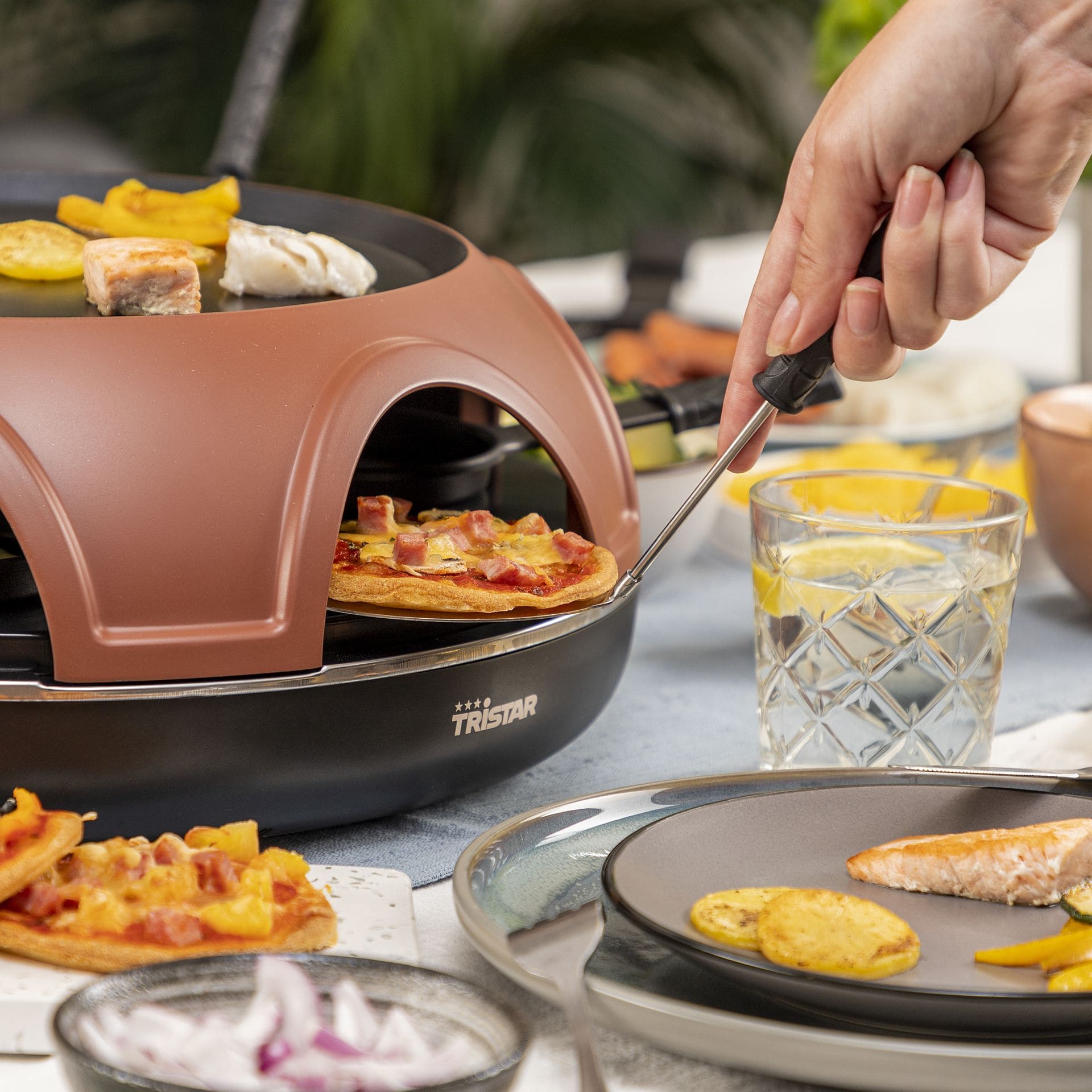 TRISTAR Pizzamaker Festa Gourmet, PZ-9160, 3in1, für 6 Personen