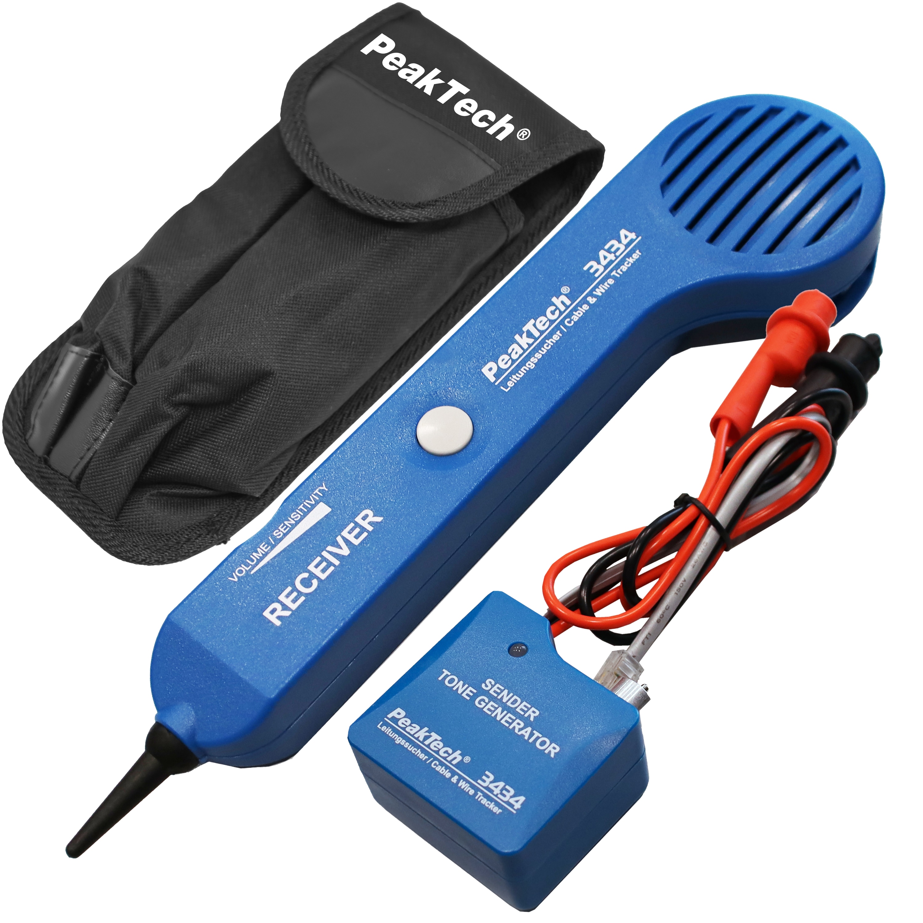PEAKTECH Akustischer Leitungssucher, P 3434, mit Ton-Generator PEAKTECH Akustischer Leitungssucher, P 3434, mit Ton-Generator