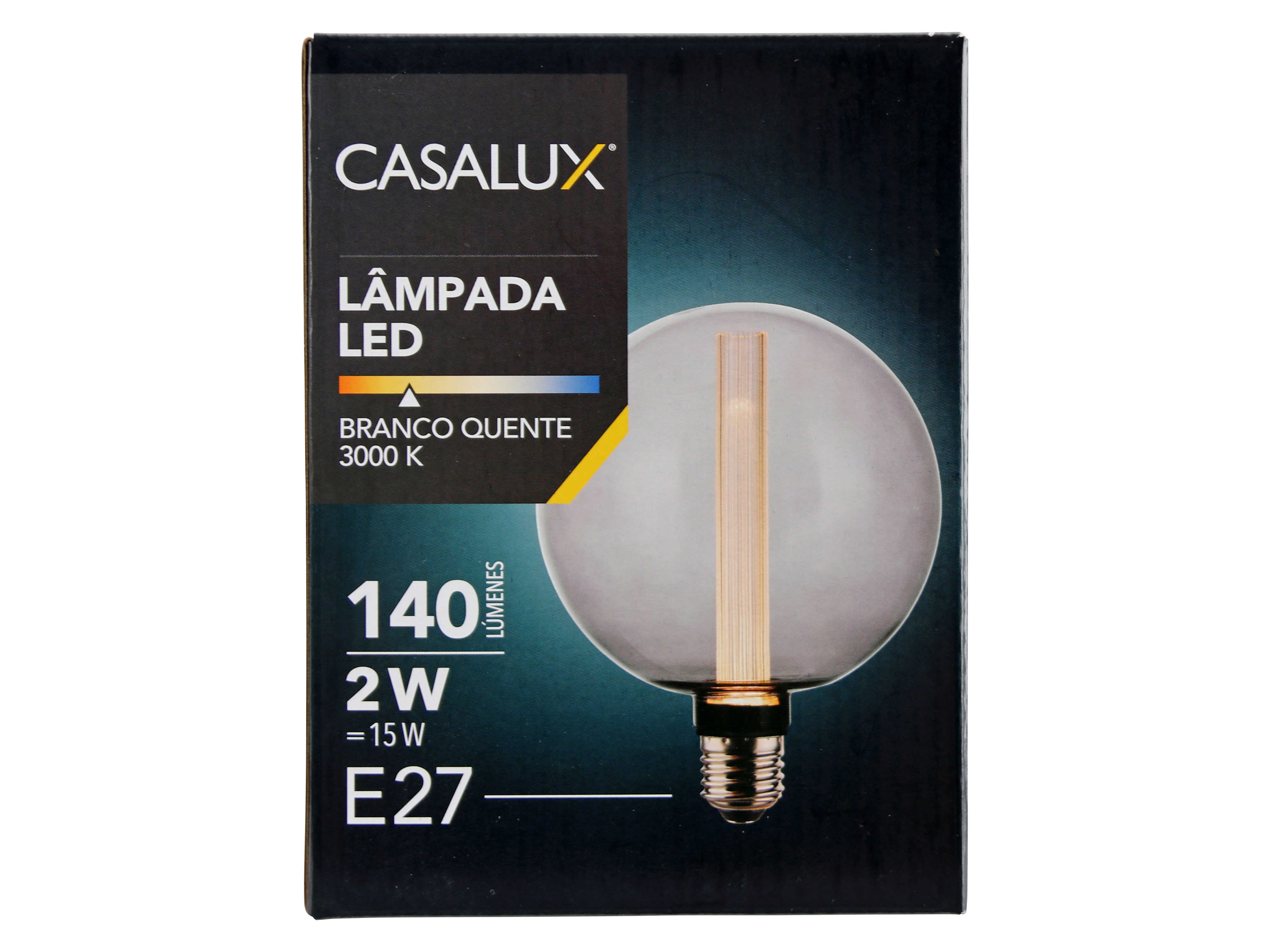 LED-Lampe, E27, 2W, 3000K, EEK: G, 140lm, warmweiß, schwarz