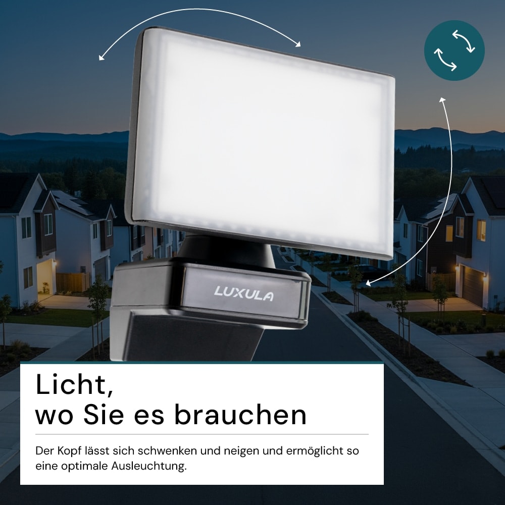 LUXULA LED-Fluter LX400191, 20 W, 2100 lm, 4000 K, schwarz LUXULA LED-Fluter LX400191, 20 W, 2100 lm, 4000 K, schwarz