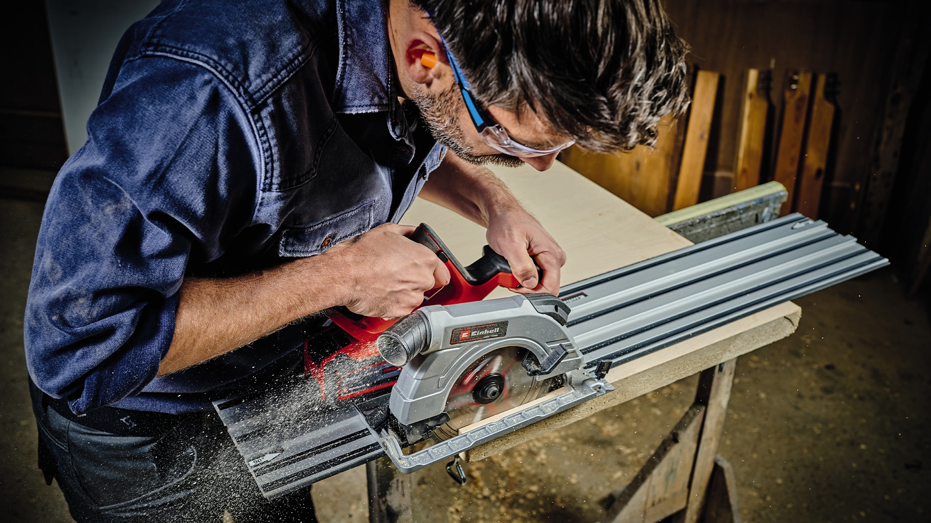 EINHELL Führungsschiene für Handkreissägen, Alu, 2x 100 cm