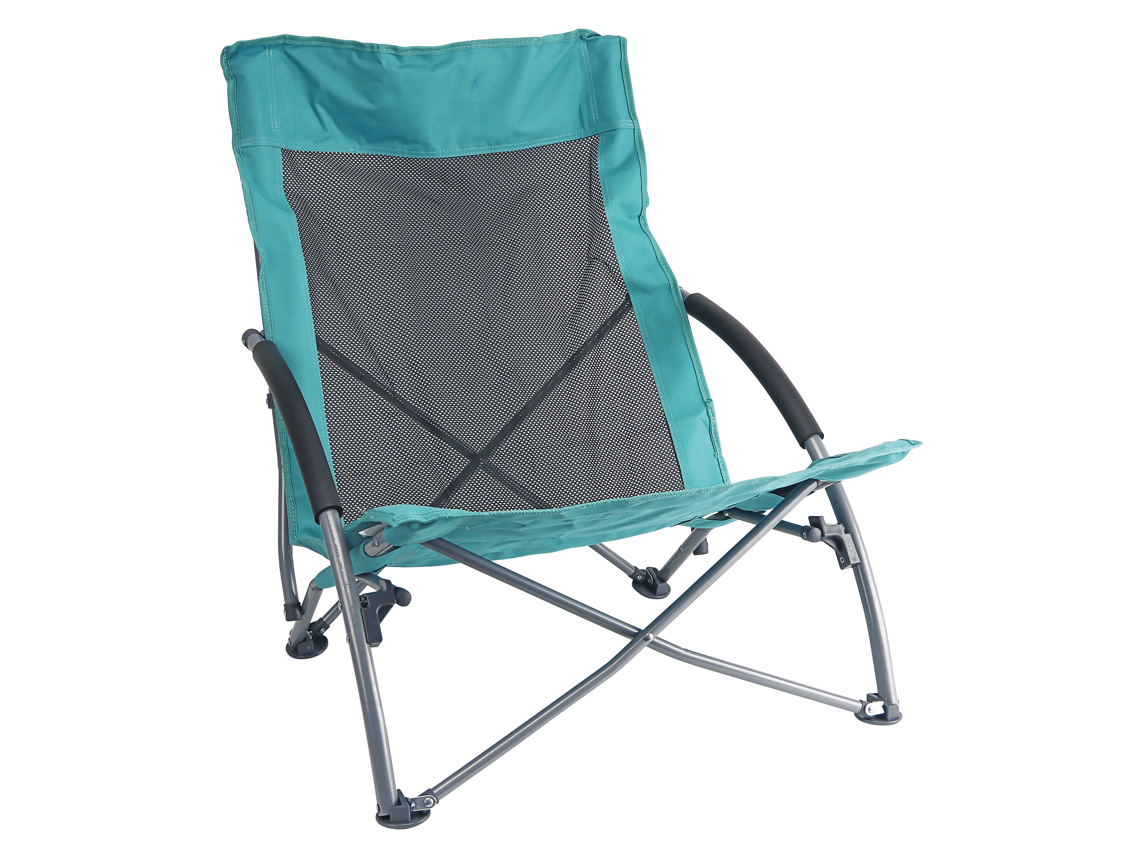 Strandstuhl, faltbar, 55x55x65, blau-grün