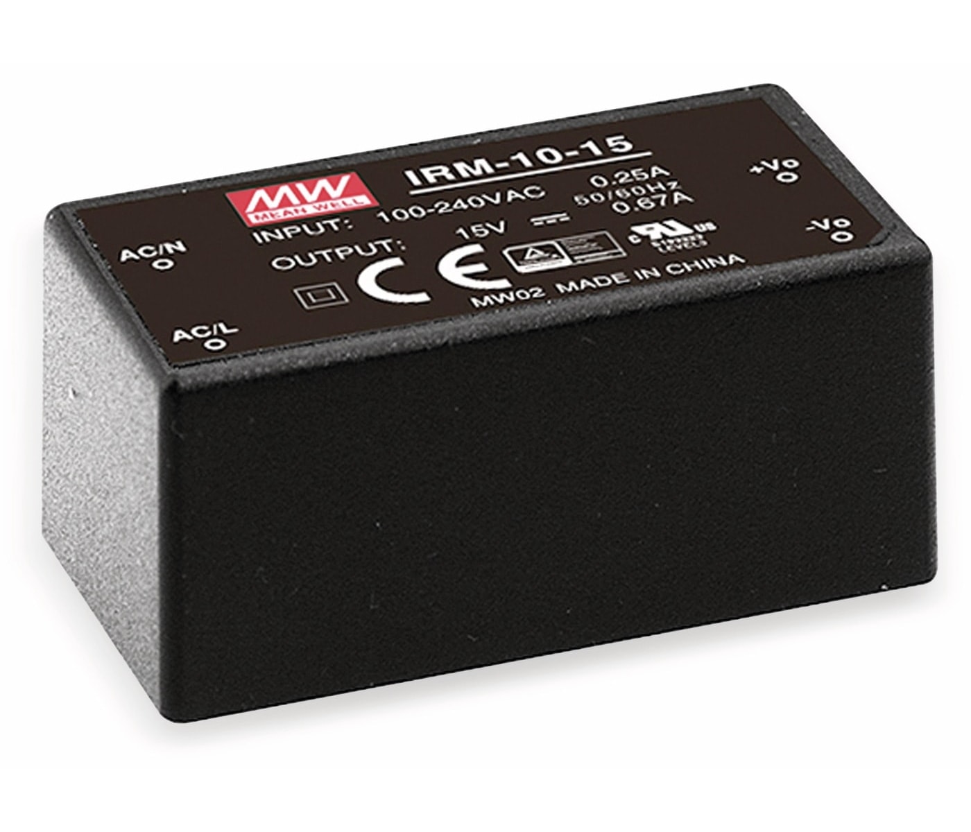 MEAN WELL AC/DC-Printnetzteil IRM-10-3.3, 3,3 V-/2,5 A, 8,2 W MEAN WELL AC/DC-Printnetzteil IRM-10-3.3, 3,3 V-/2,5 A, 8,2 W