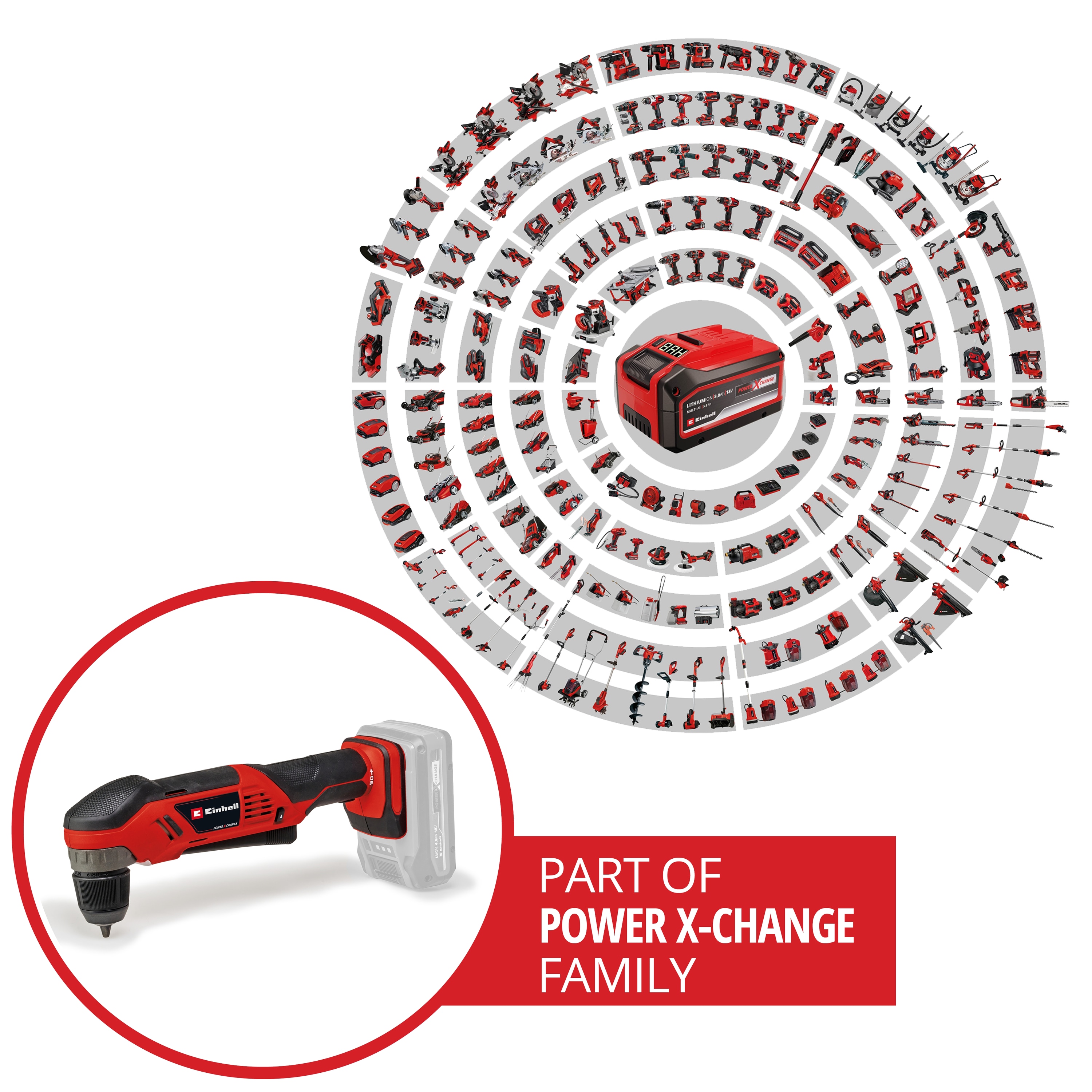 EINHELL Akku-Winkelbohrmaschine TE-AD 18 Li-Solo