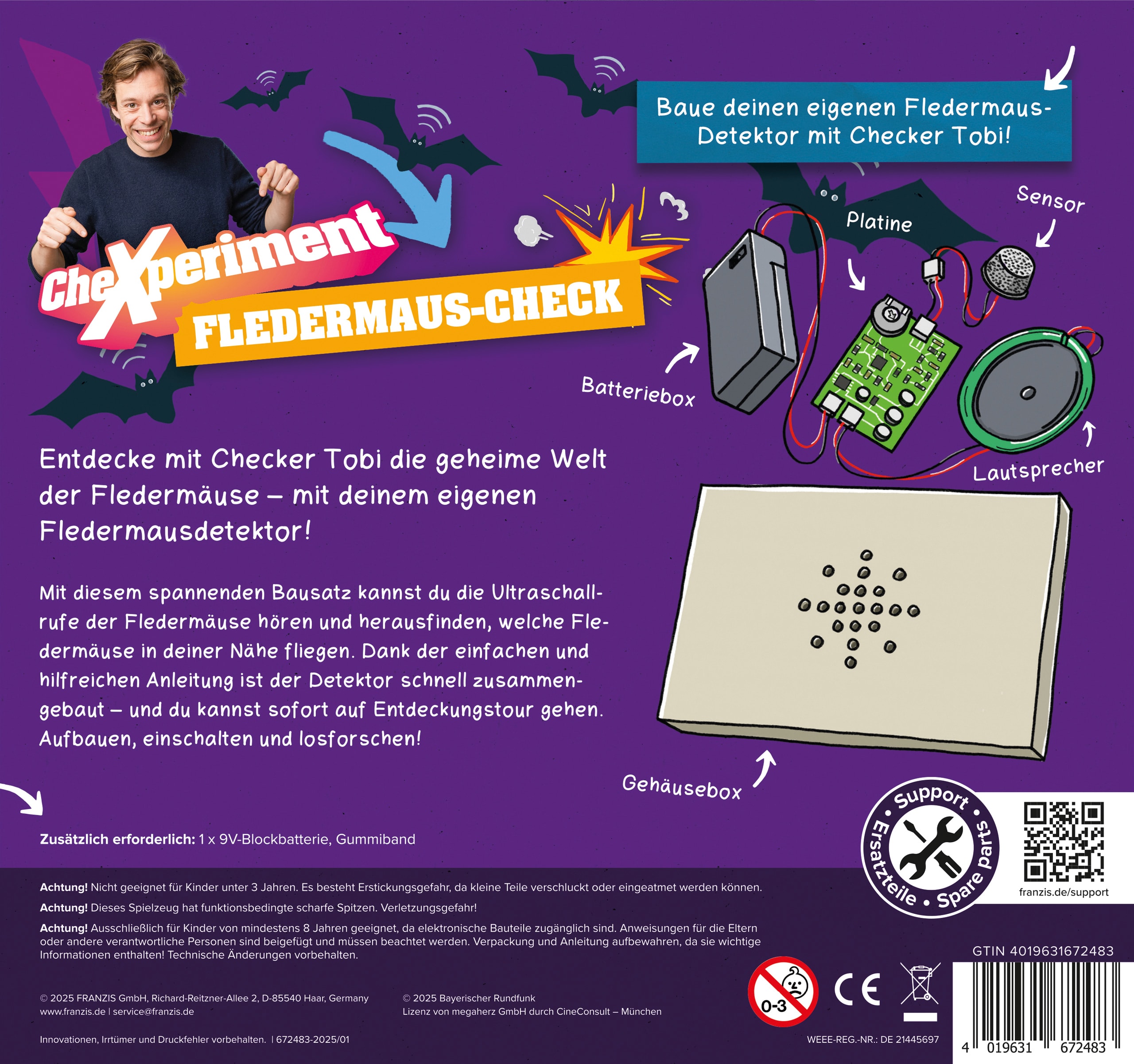 FRANZIS CheXperiment Fledermaus-Check (Checker Tobi) 67248