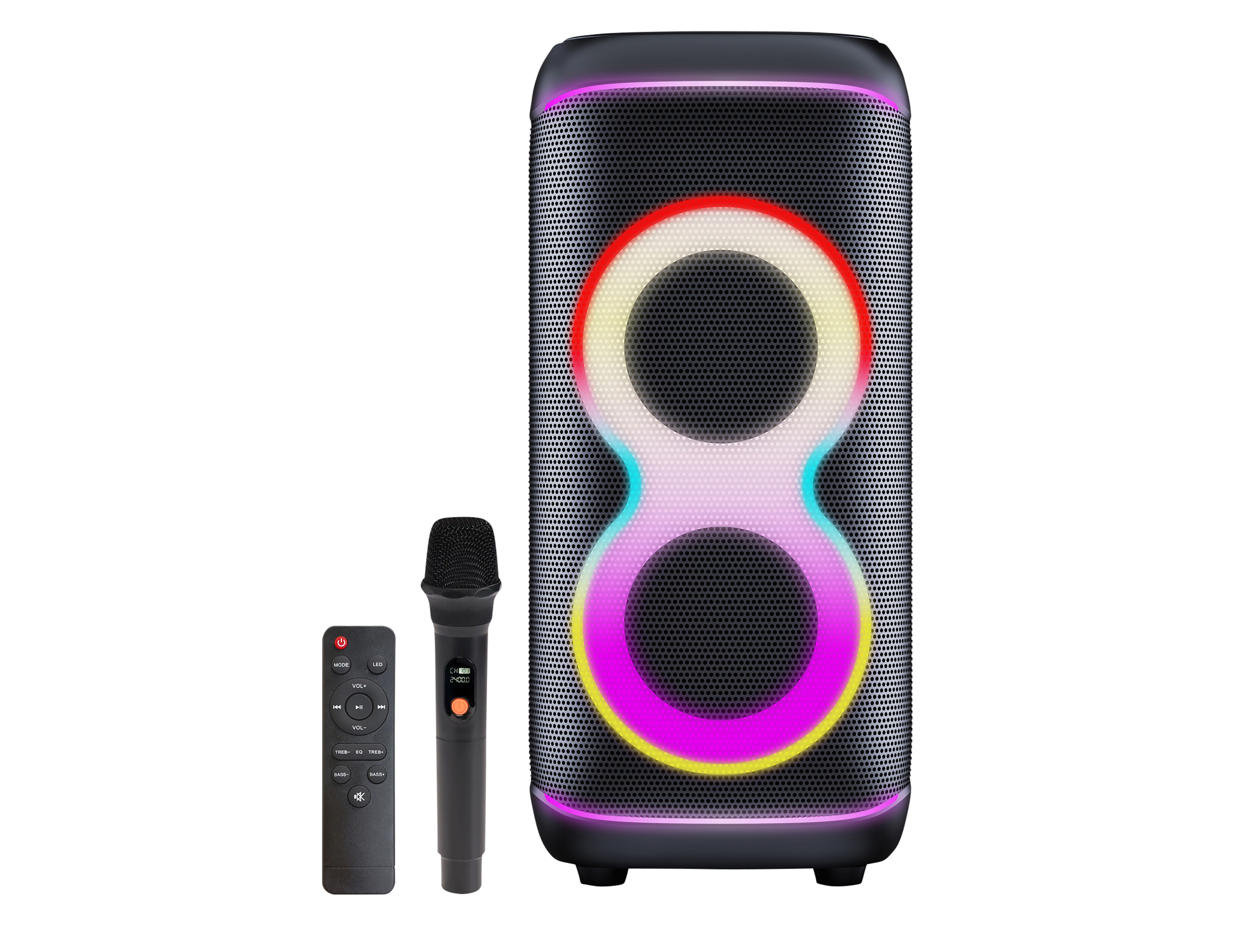 DENVER Bluetooth Lautsprecher BPS-370, 100 W, mit Licht-Animation Bluetooth Lautsprecher DENVER BPS-370, 100 W, mit Licht-Animation