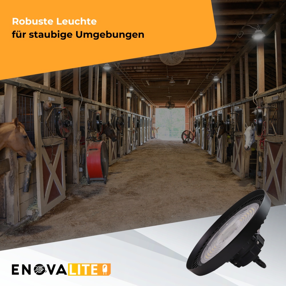 ENOVALITE LED-HighBay-Leuchte, UFO, EEK: C, 100W, 17000lm, 5000K, schwarz ENOVALITE LED-HighBay-Leuchte, UFO, EEK: C, 100W, 17000lm, 5000K, schwarz