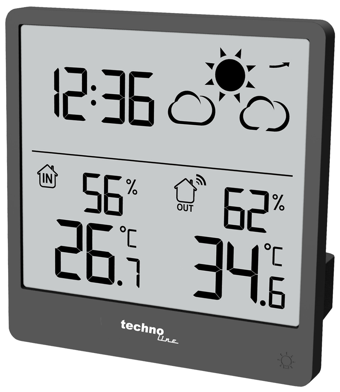 TECHNOLINE Wetterstation WS9138, extra slim, grau TECHNOLINE Wetterstation WS9138, extra slim, grau