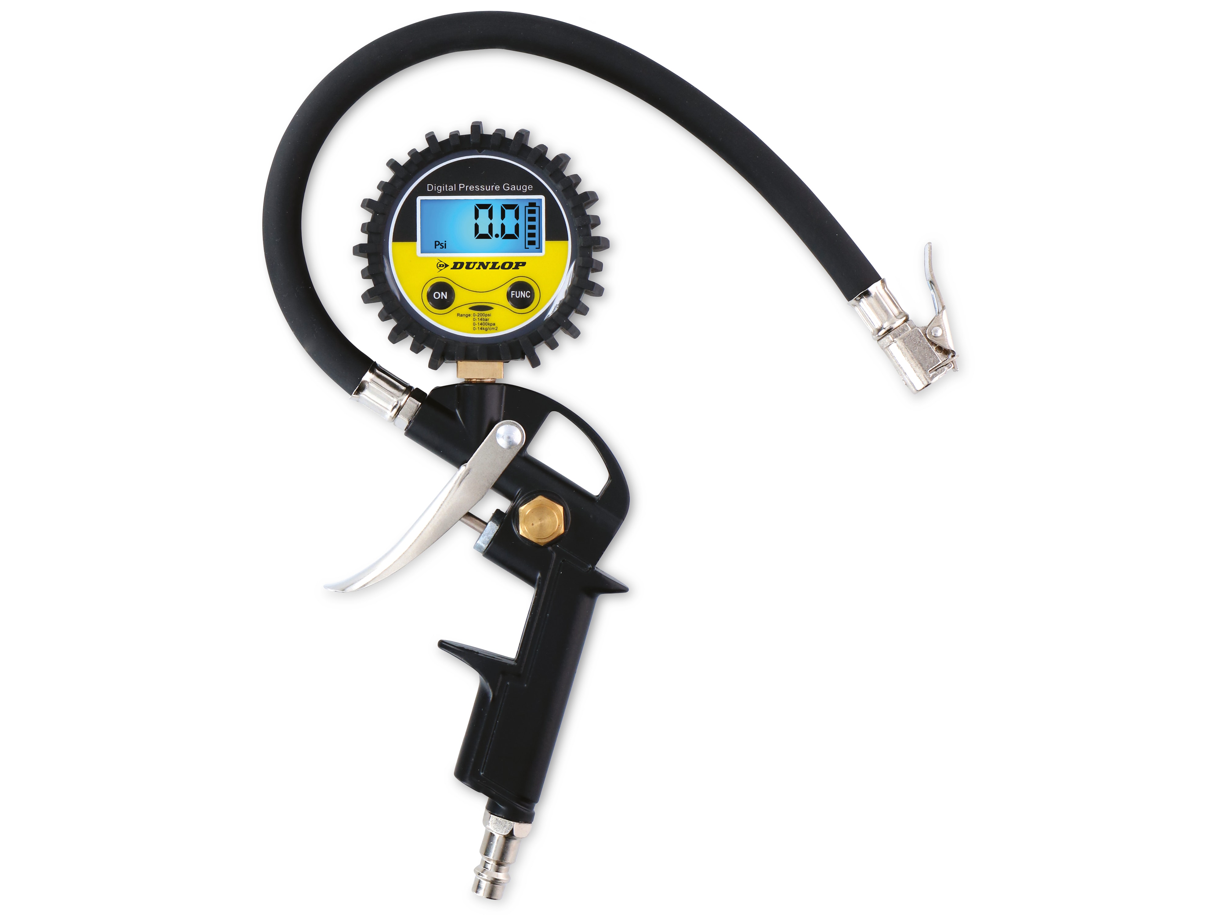 DUNLOP Druckluft-Reifenfüllpistole, 0...14 bar, digital DUNLOP Druckluft-Reifenfüllpistole, 0...14 bar, digital