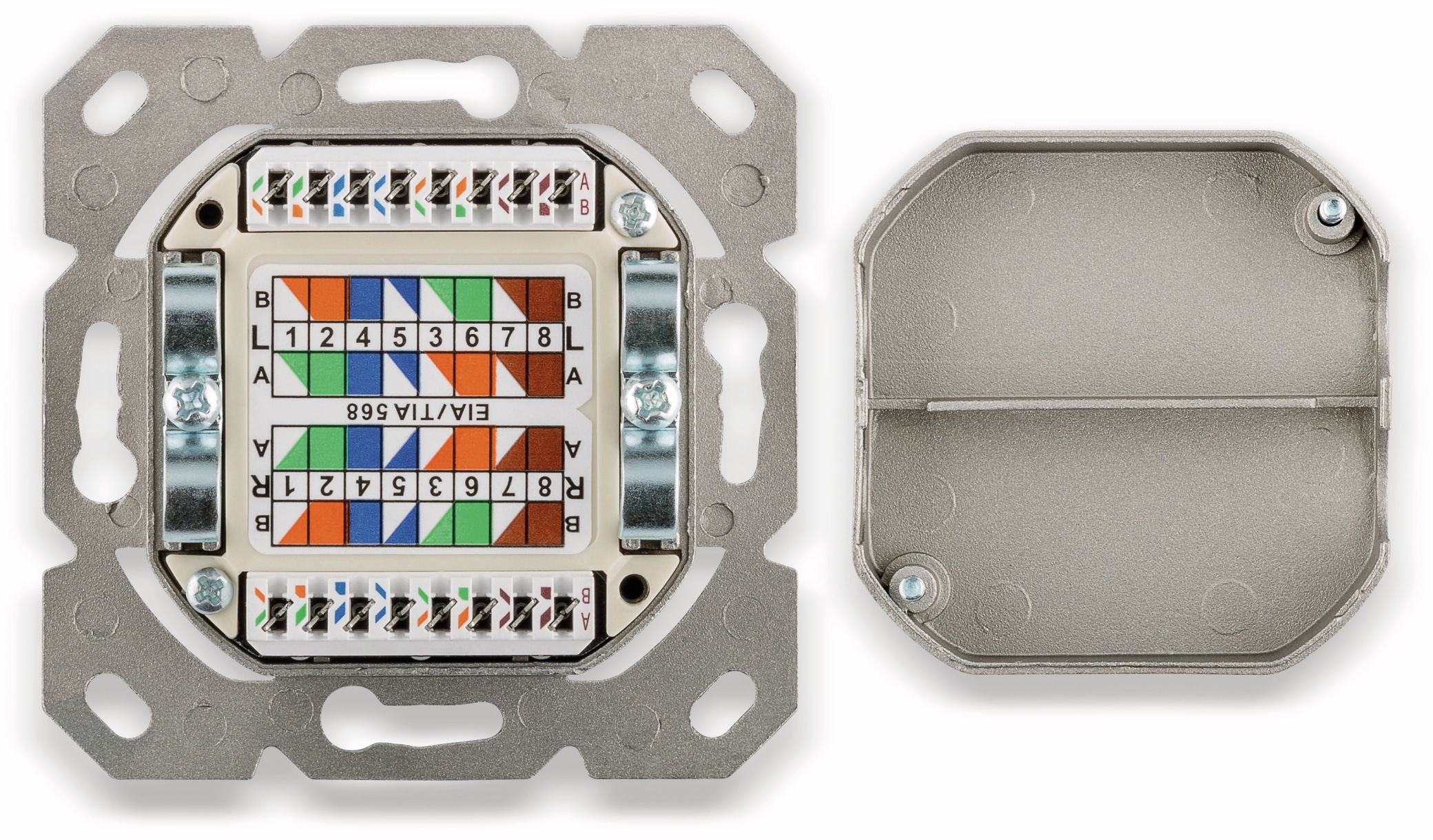 GOOBAY CAT.6a Datendose 2-fach, UP, weiß