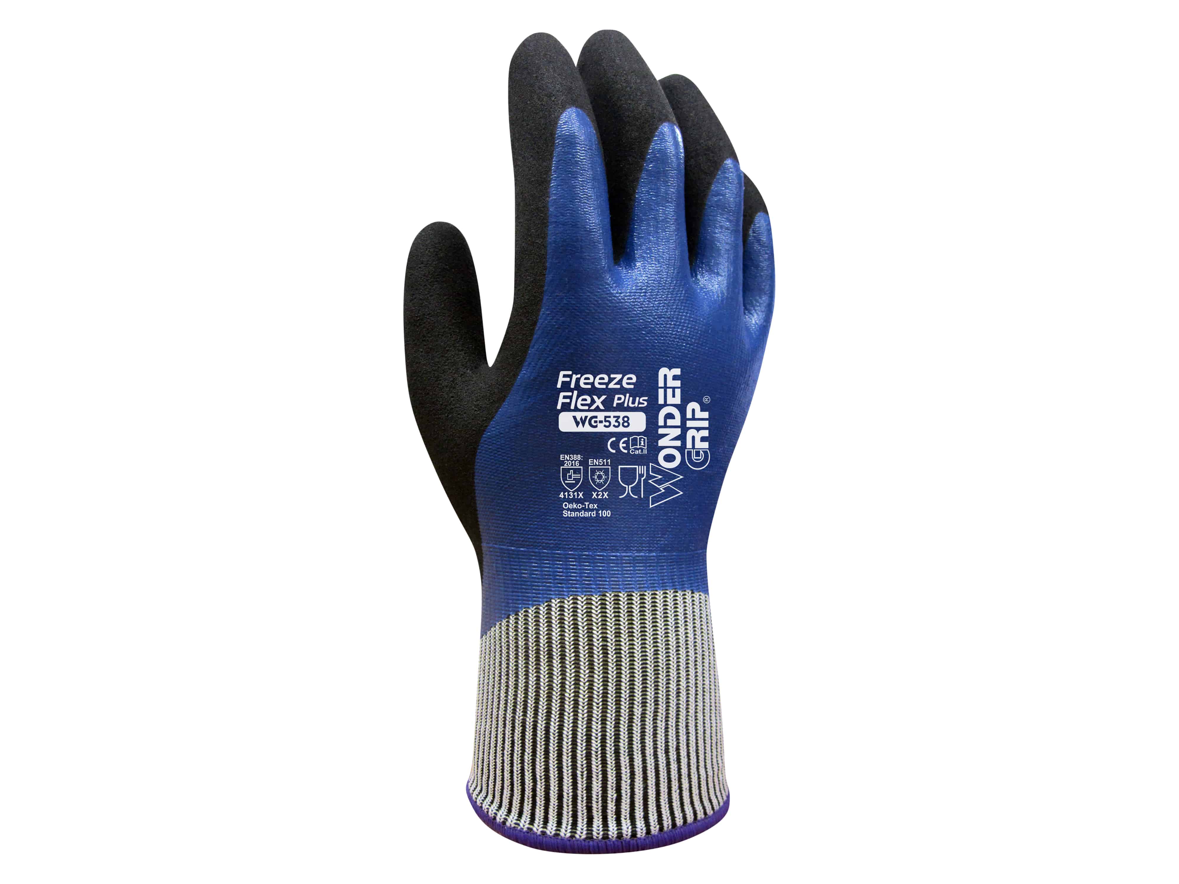 WONDER GRIP Arbeitshandschuhe WG-538 Freeze Flex Plus, Polyester, Latex, Gr. M/8