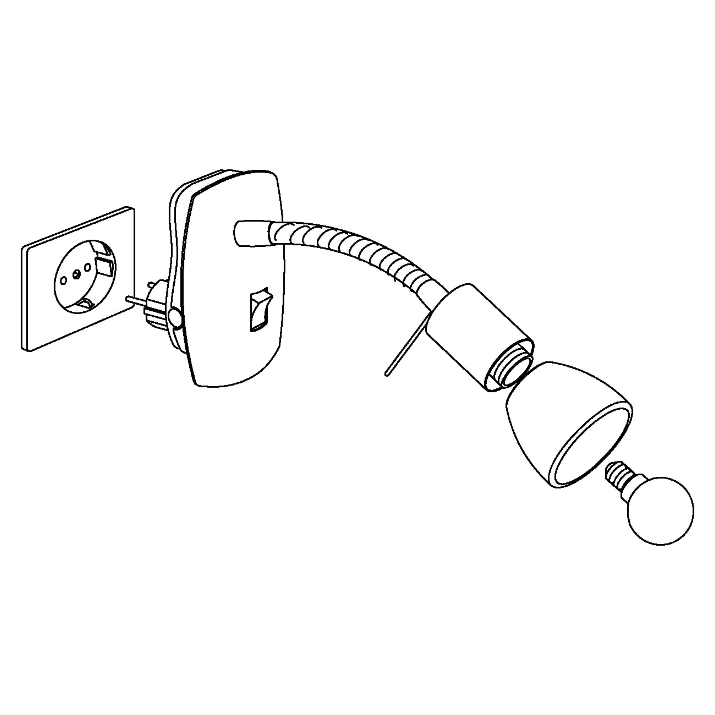 EGLO Steckerspot 92935 nickel-matt, für E14, max. 25 W EGLO Steckerspot 92935 nickel-matt, für E14, max. 25 W