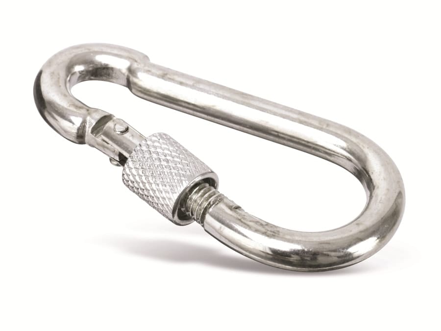 MASTERPROOF Karabinerhaken, 60x6 mm, Schraubverschluss MASTERPROOF Karabinerhaken, 60x6 mm, Schraubverschluss