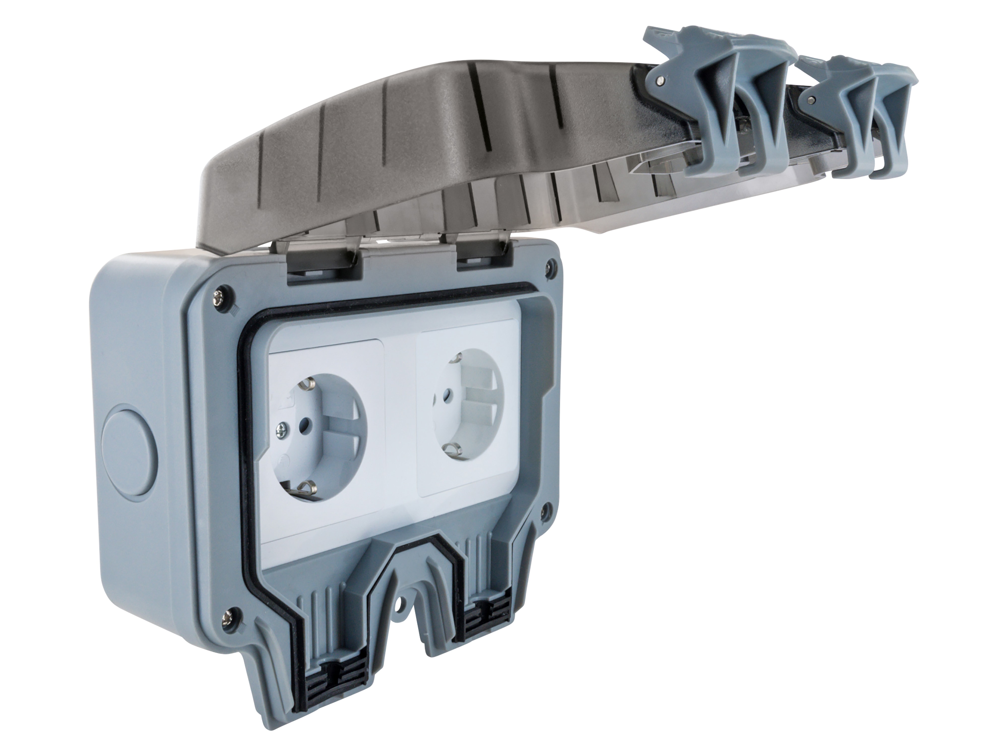 SCHWAIGER Außensteckdose SOAD0200, 2-fach, AP, IP66