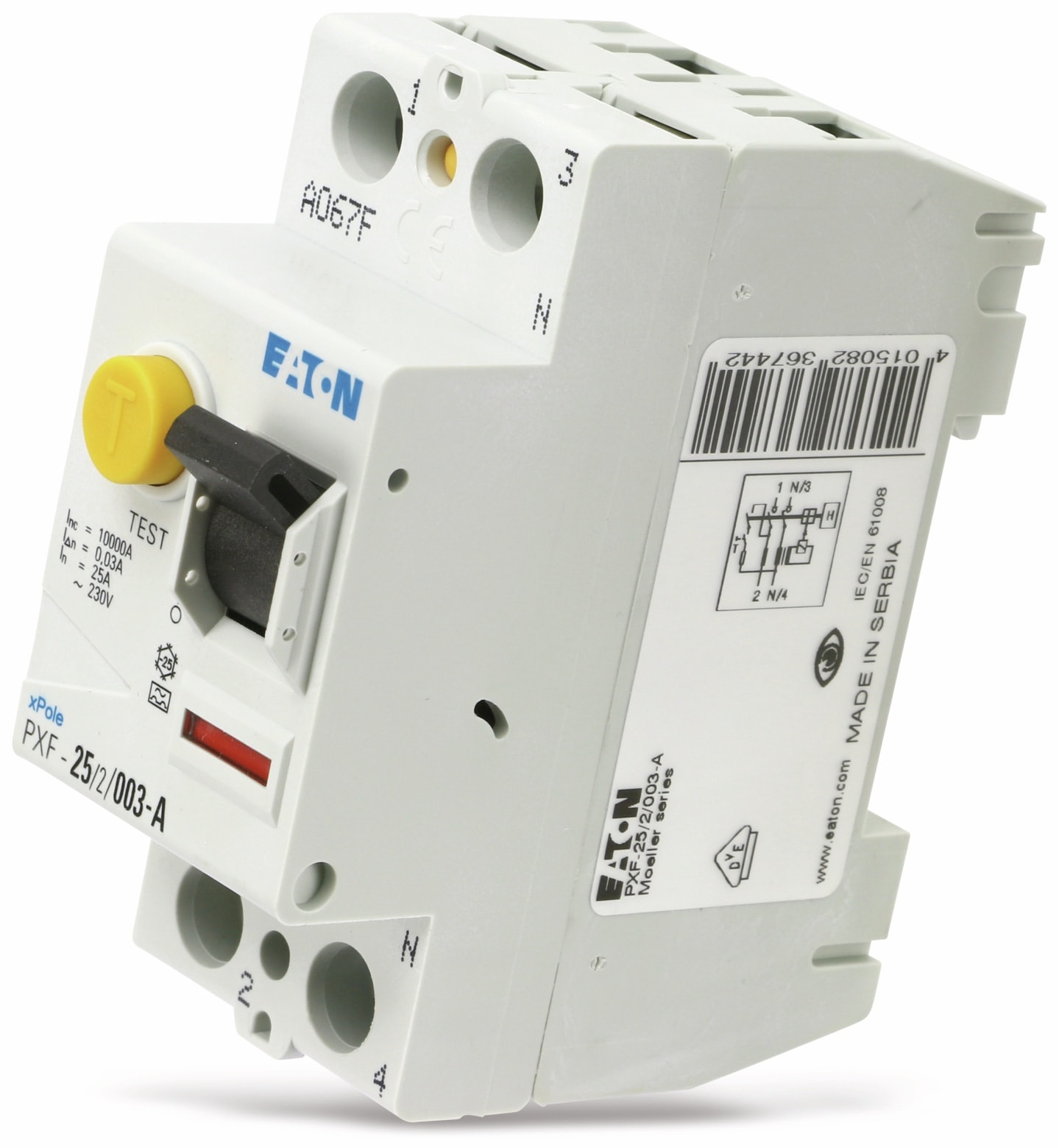 EATON Fehlerstrom-Schutzschalter PXF-25/2/003-A, 25/0,03 A EATON Fehlerstrom-Schutzschalter PXF-25/2/003-A, 25/0,03 A
