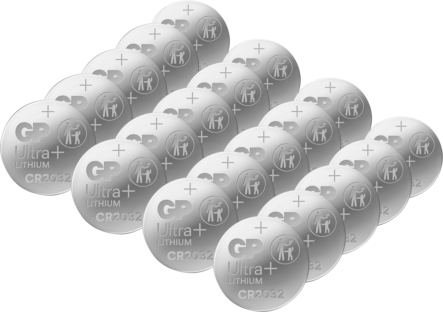GP Ultra Plus, CR2032 Lithium Knopfzelle, 3 V, 20 Stück GP Lithium-Knopfzelle CR2032, 3V, 20 Stück