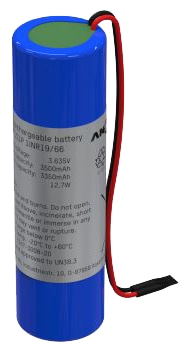 ANSMANN Li-Ion Akkupack mit Ausgangskabel, 1S1P, 12,7 Wh, 3,63 V, 3500 mAh, blau
