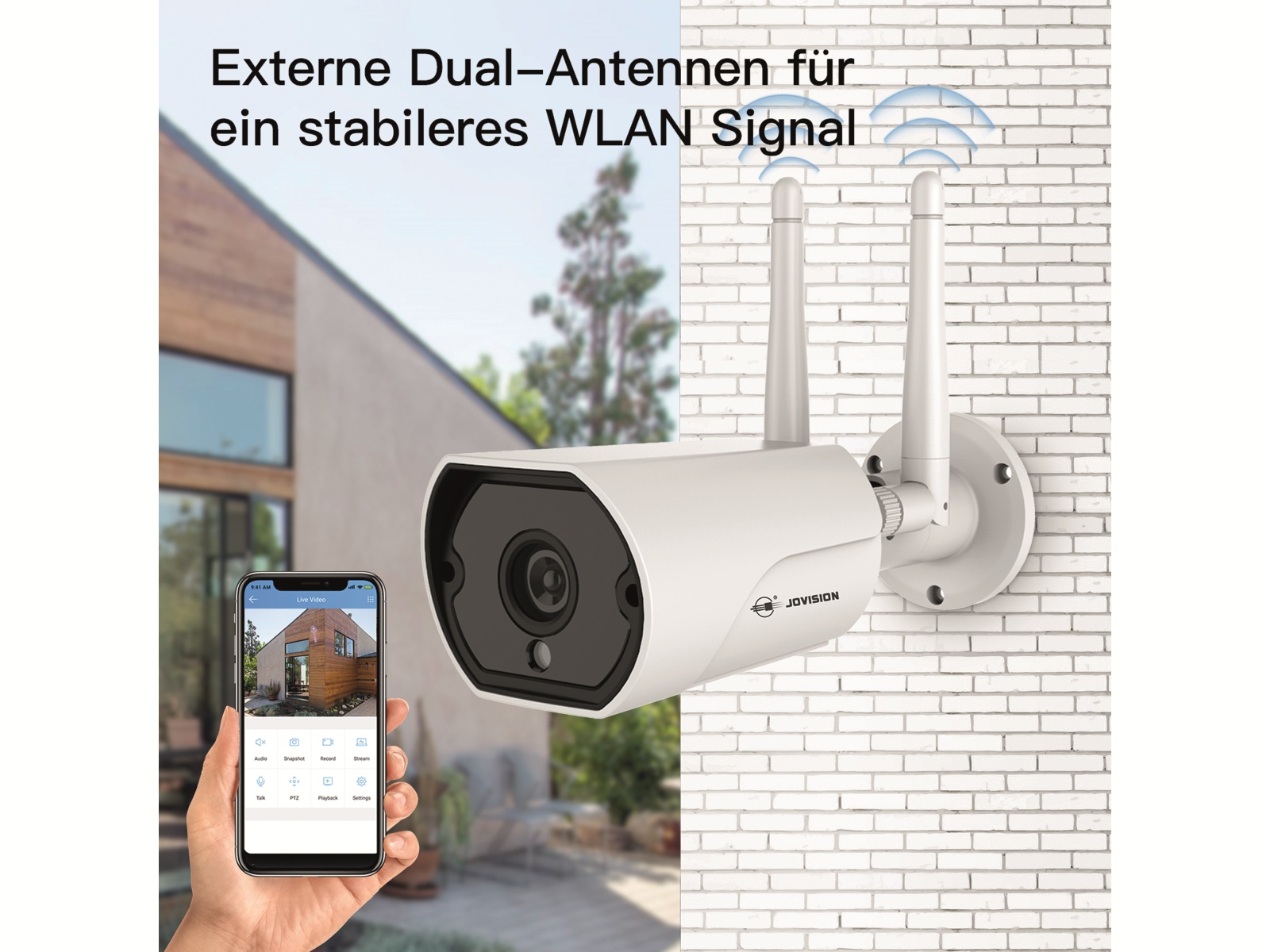 Jovision Überwachungskamera CloudSEE IP-B2W, Wlan, außen, FullHD