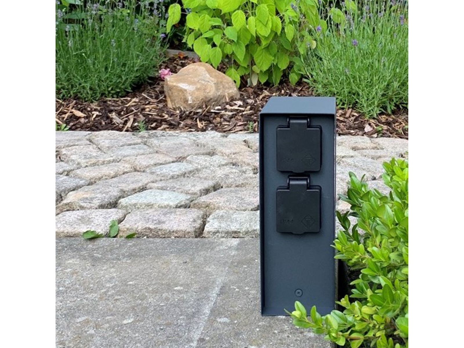 BOLD POWER Steckdosensäule Orio 10038, 4-fach, IP44, anthrazit