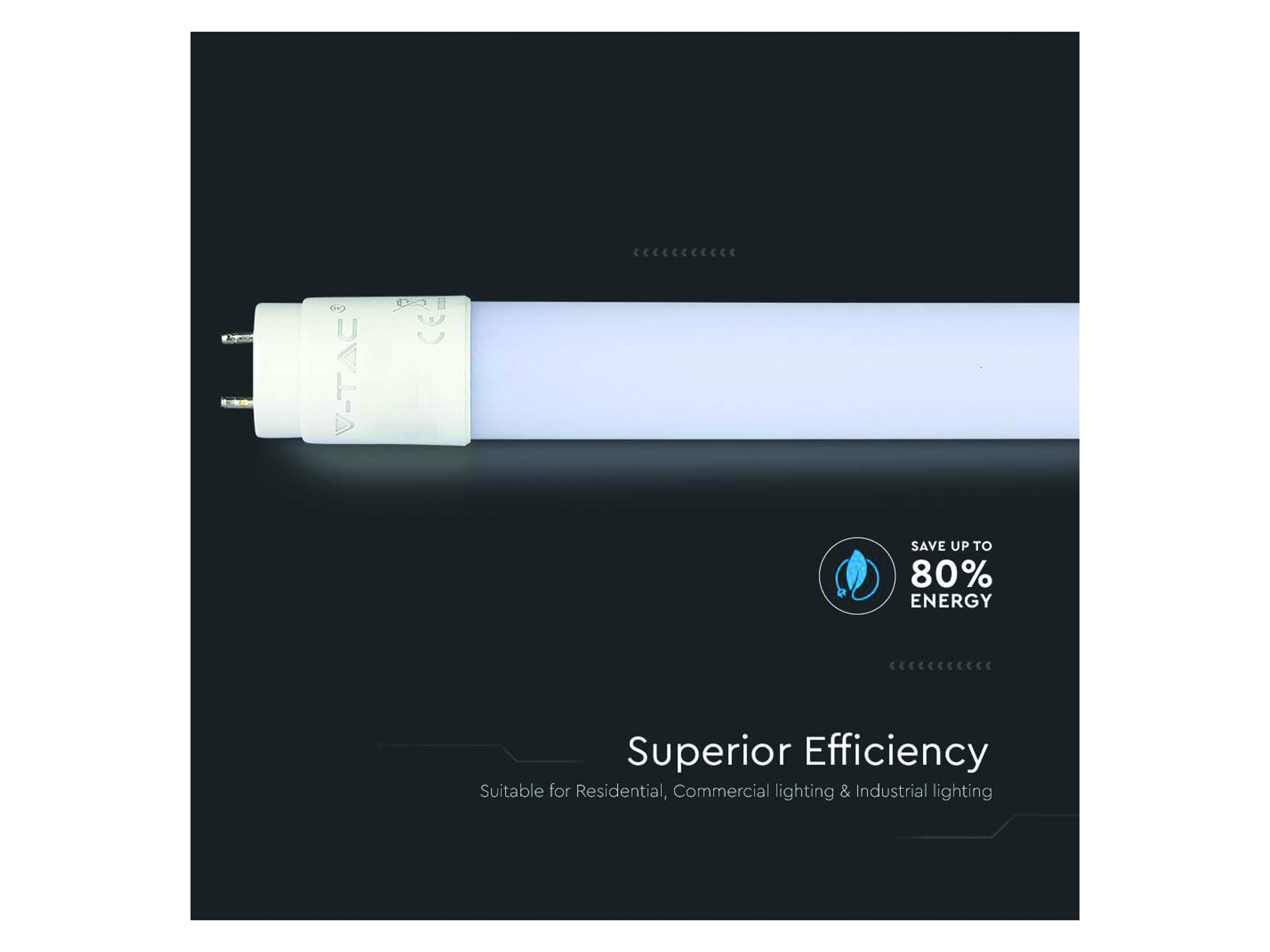 V-TAC LED-Röhre VT-152, HIGH LUMEN, EEK: E, 22 W, 3000 lm, G13, 4000 K, 150 cm, 25 Stück V-TAC LED-Röhre VT-152, HIGH LUMEN, EEK: E, 22 W, 3000 lm, G13, 4000 K, 150 cm, 25 Stück