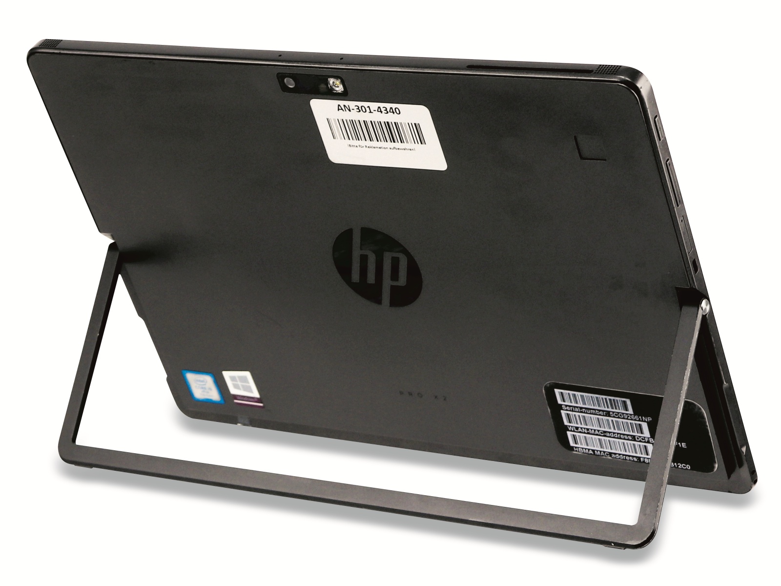 HP Tablet Pro X2 612 G2, i5-7Y57, 30,48 cm (12"), 8GB RAM, 256GB SSD, gebraucht